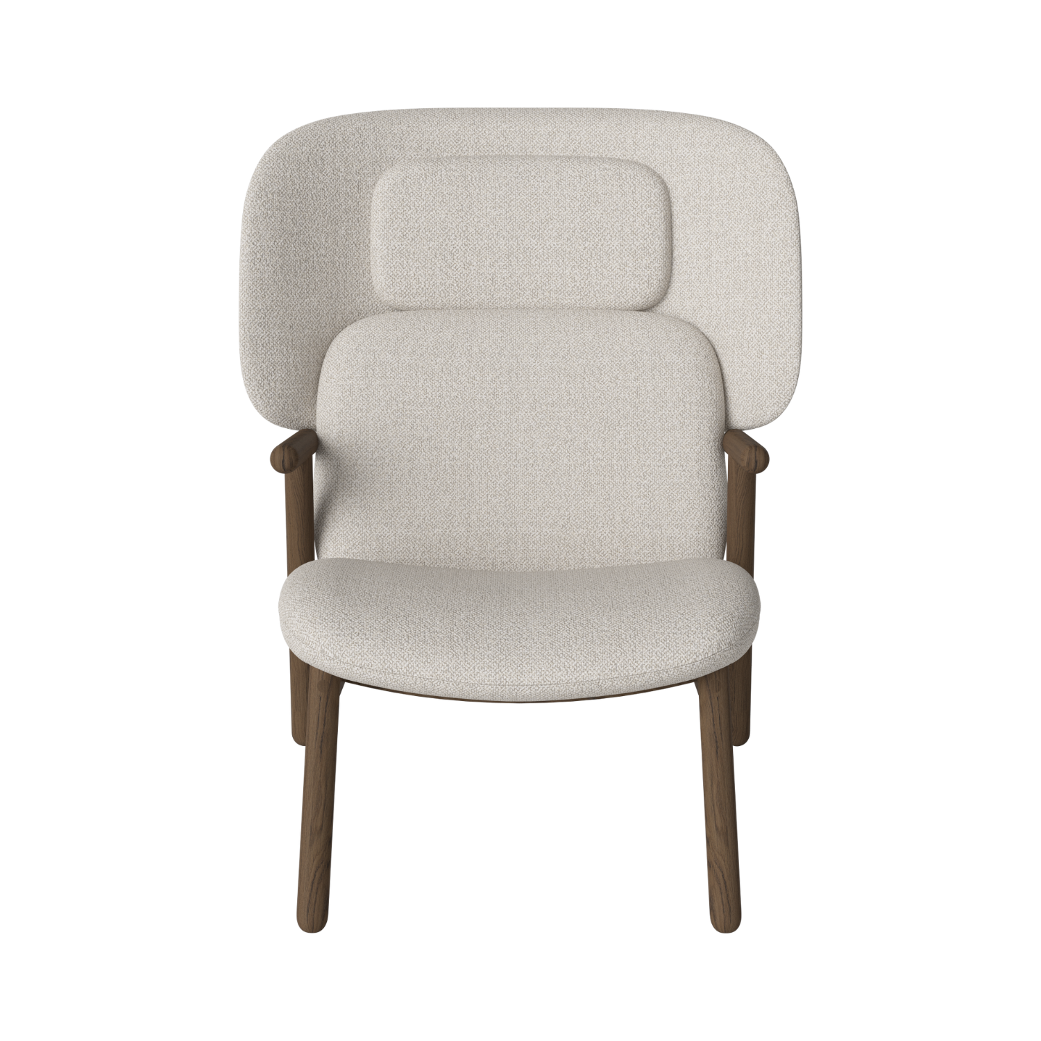 Kreslo s vysokým operadlom COSH, základňa z tmavého dubového dreva