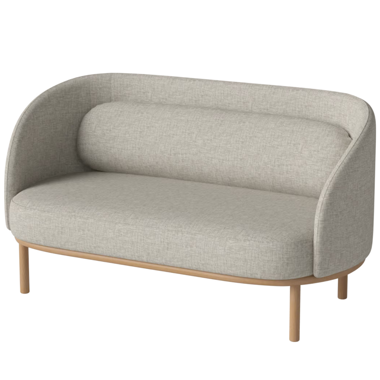 Sofa pre 2 osoby FUUGA s podstavou z dubového dreva