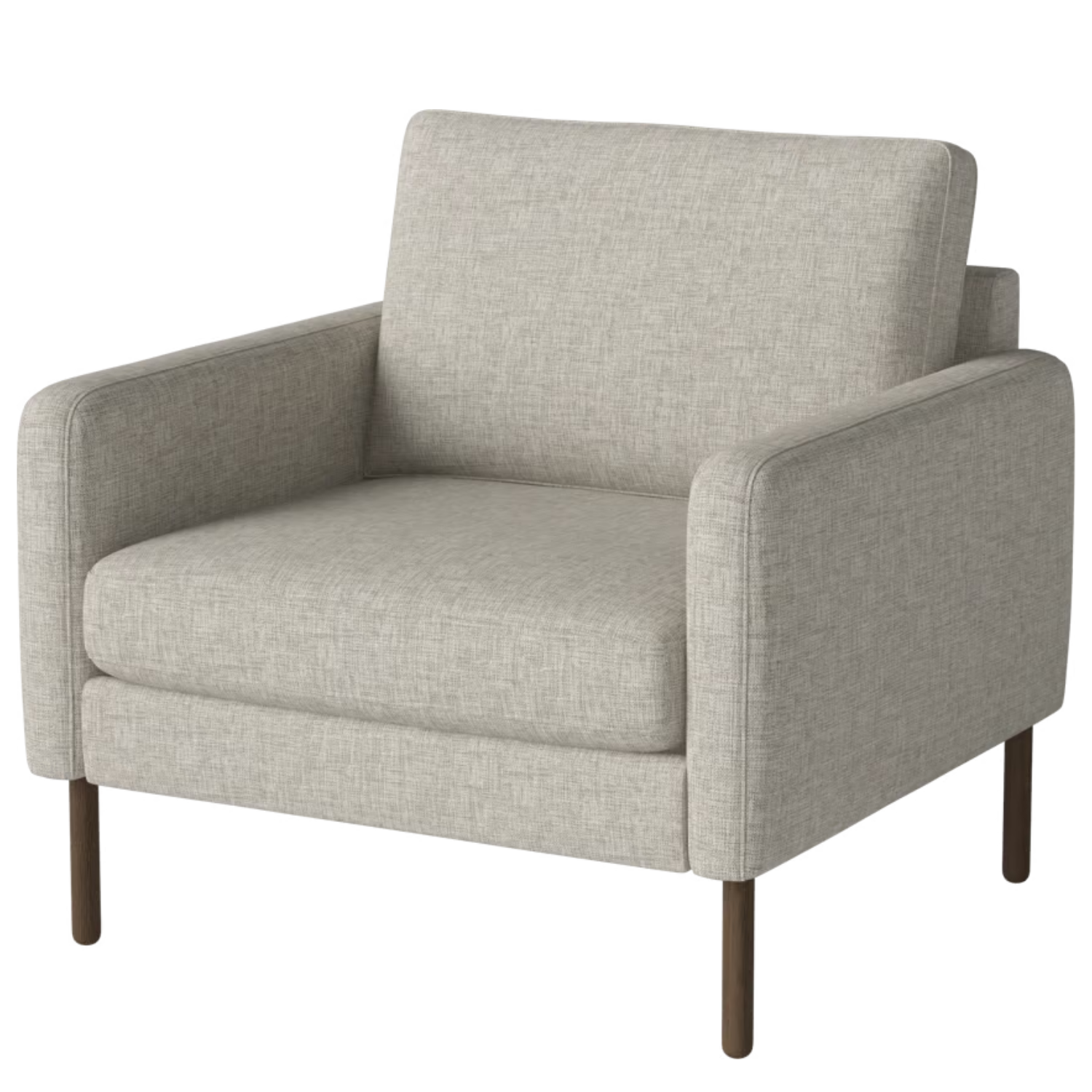 Čalúnené kreslo SCANDINAVIA s podstavcom z tmavého dubového dreva