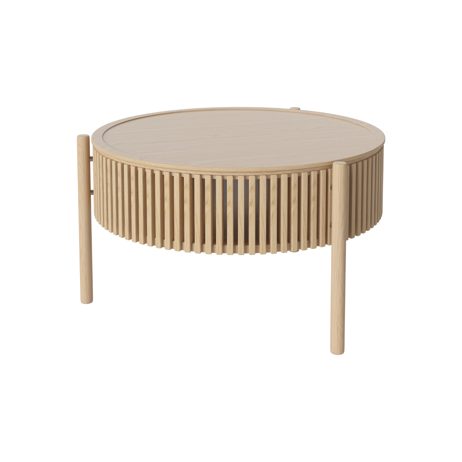 Kávový stolík STORY bielené dubové drevo