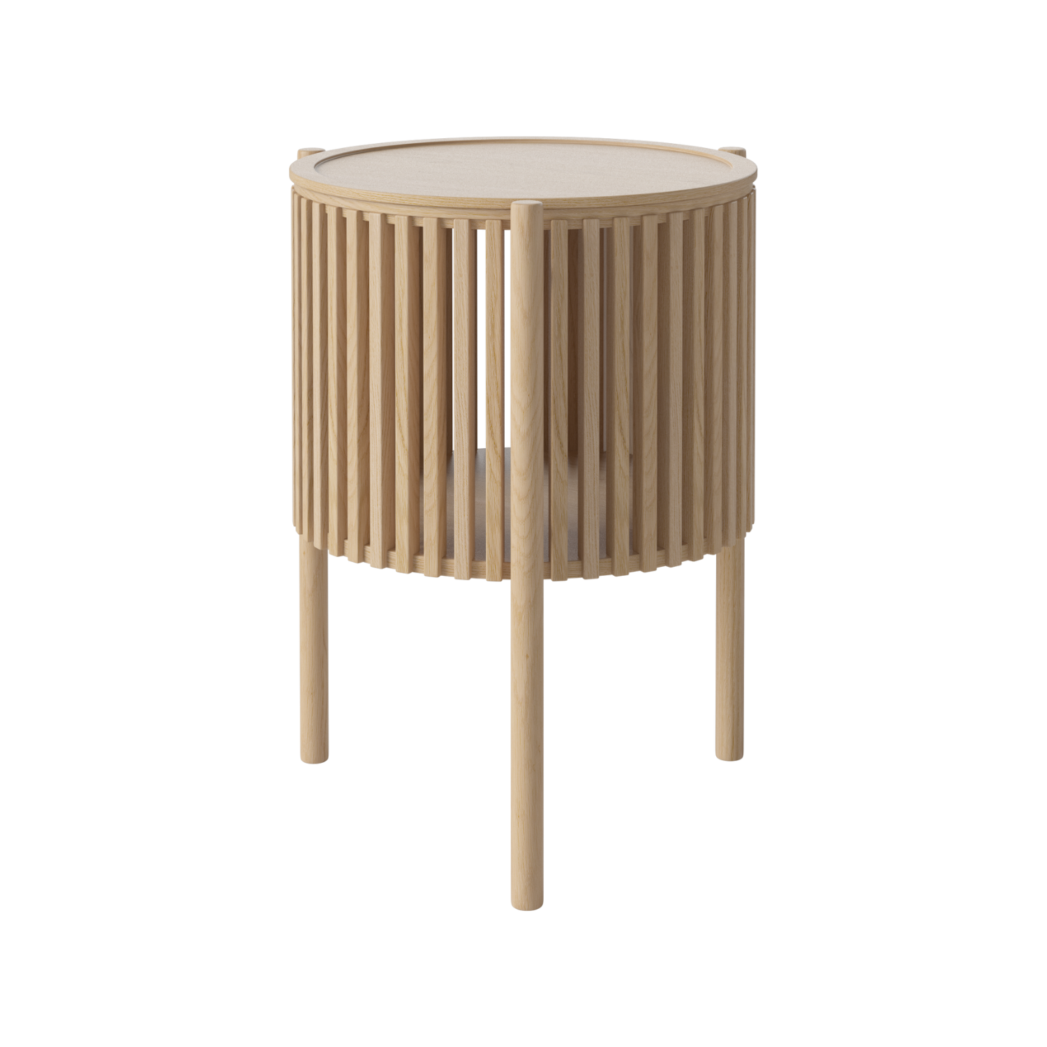 Bočný stolík STORY z bieleného dubového dreva