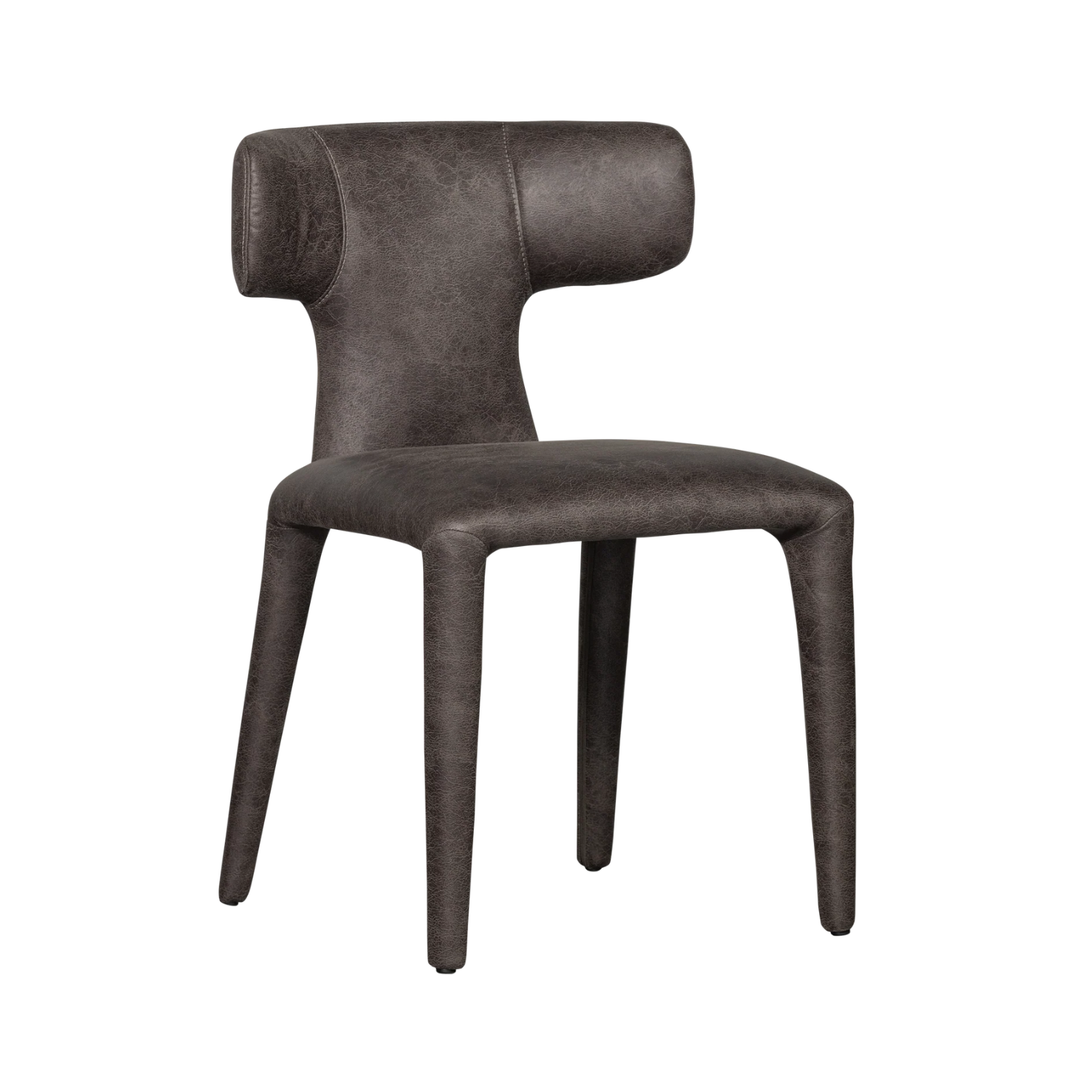 Stolička PERMIT tmavohnedá ekokoža