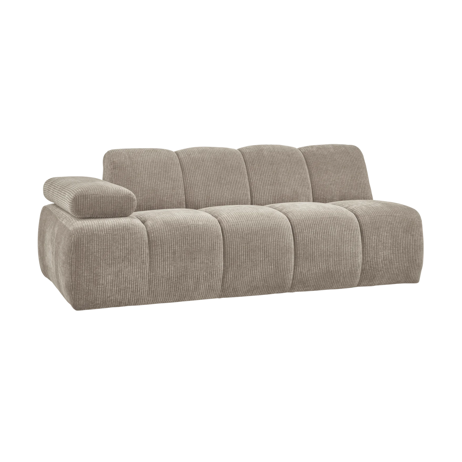 MOJO modular sofa - left-sided 2-seater dark sandy corduroy element
