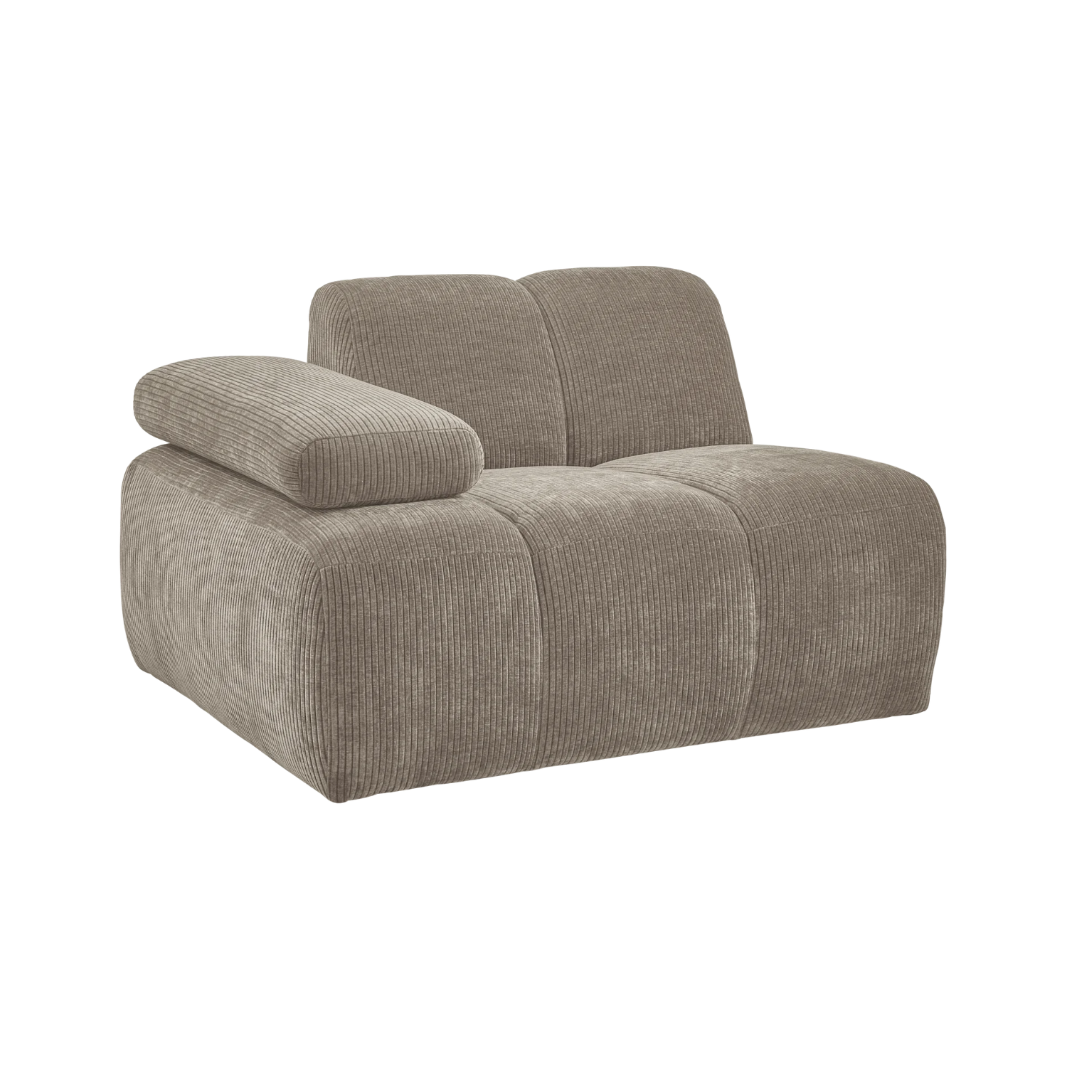 MOJO modular sofa - left element dark sandy corduroy