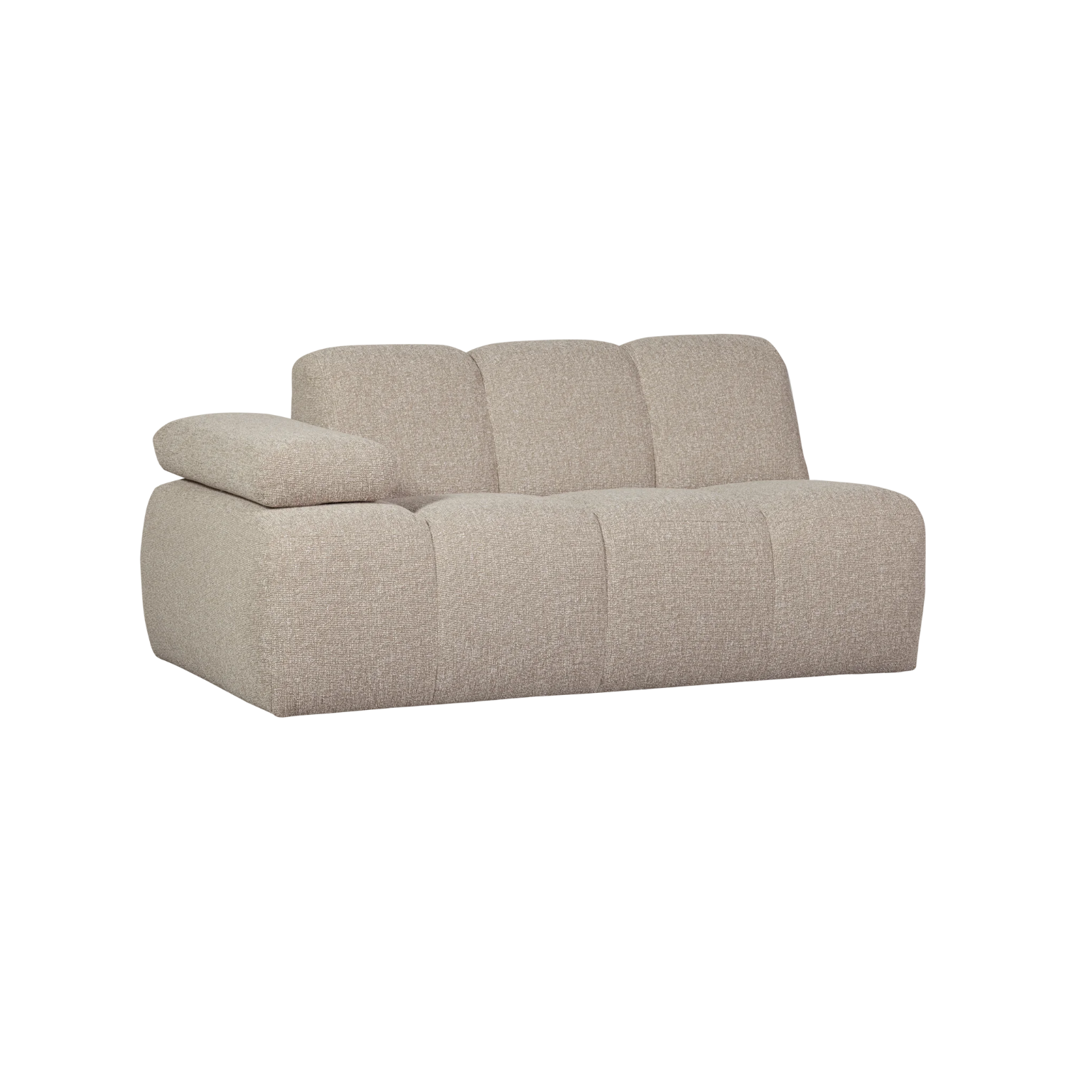 MOJO modular sofa - 1.5-seater left-sided beige mélange bouclé element
