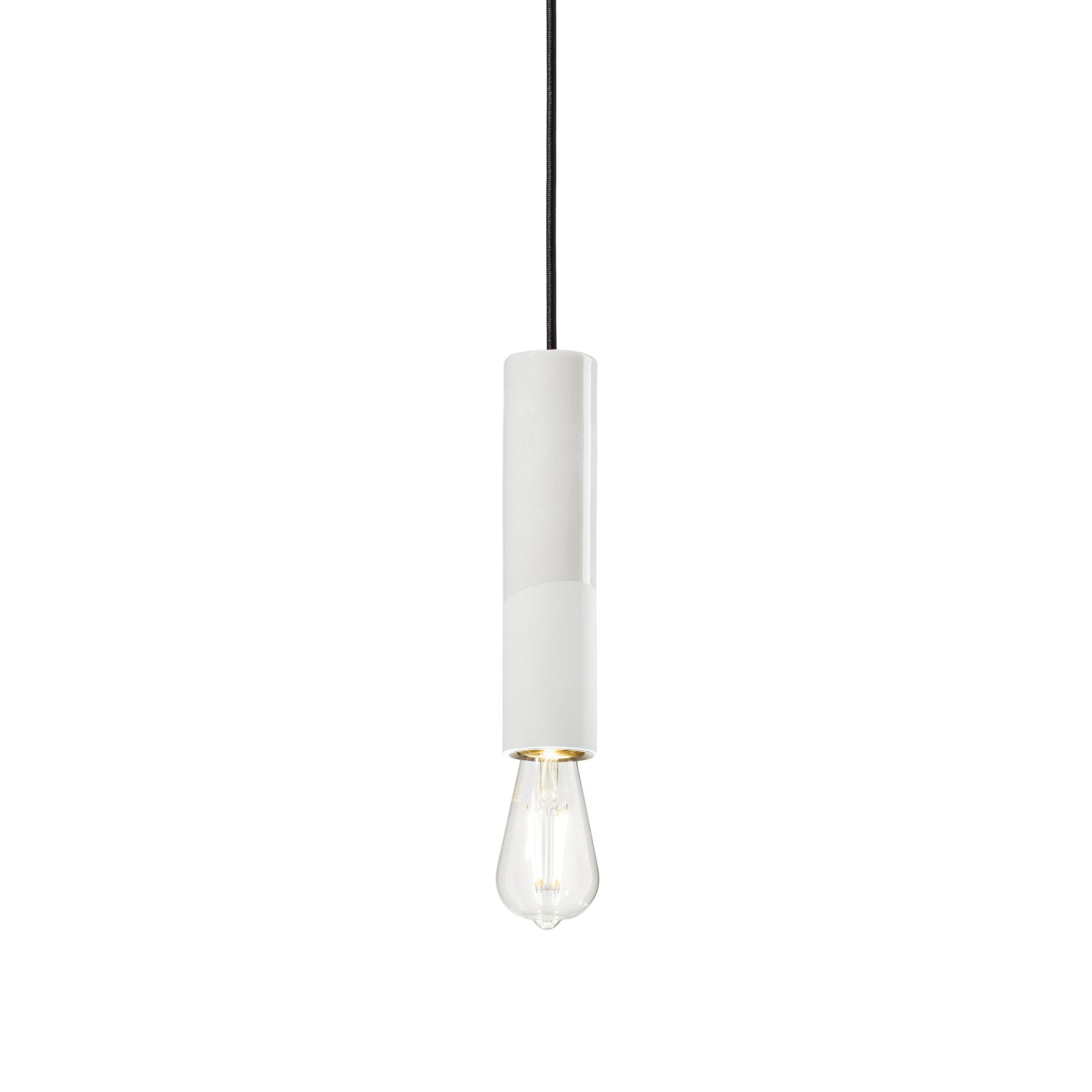 Ceramic pendant lamp PI white