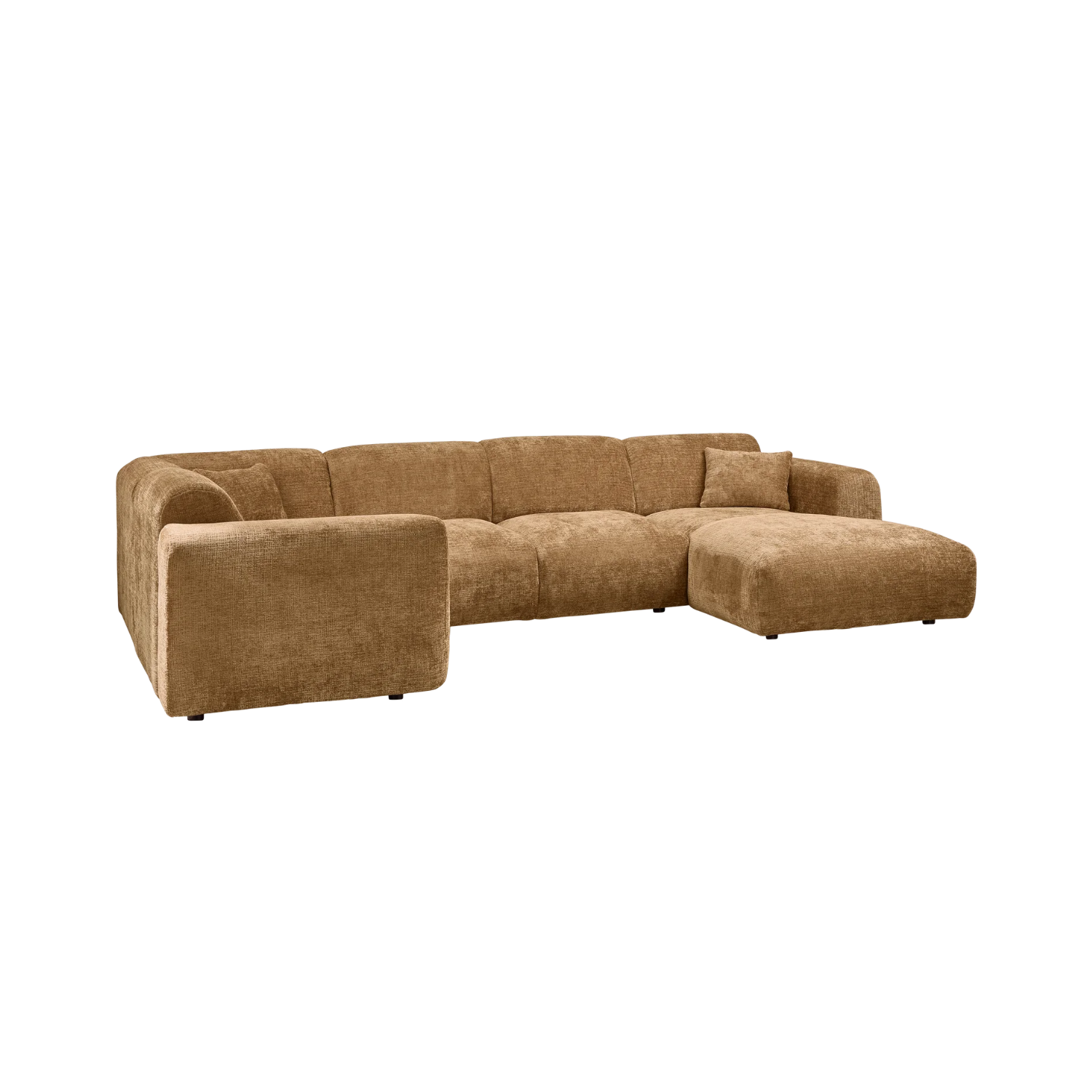 Left-facing panoramic corner sofa CLOUD honey