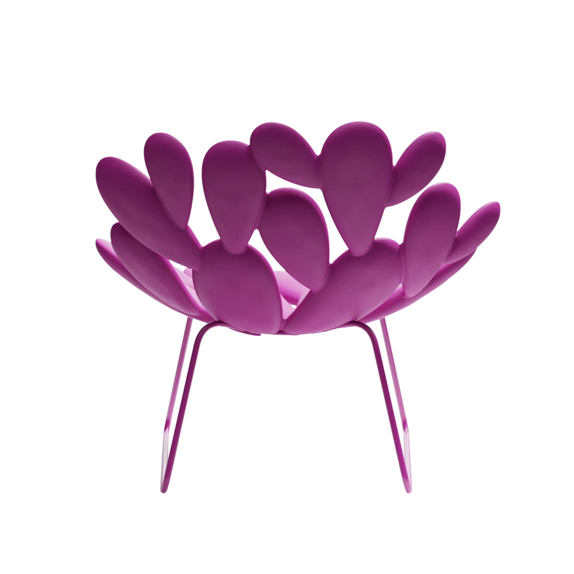 FILICUDI pink garden armchair with sled base