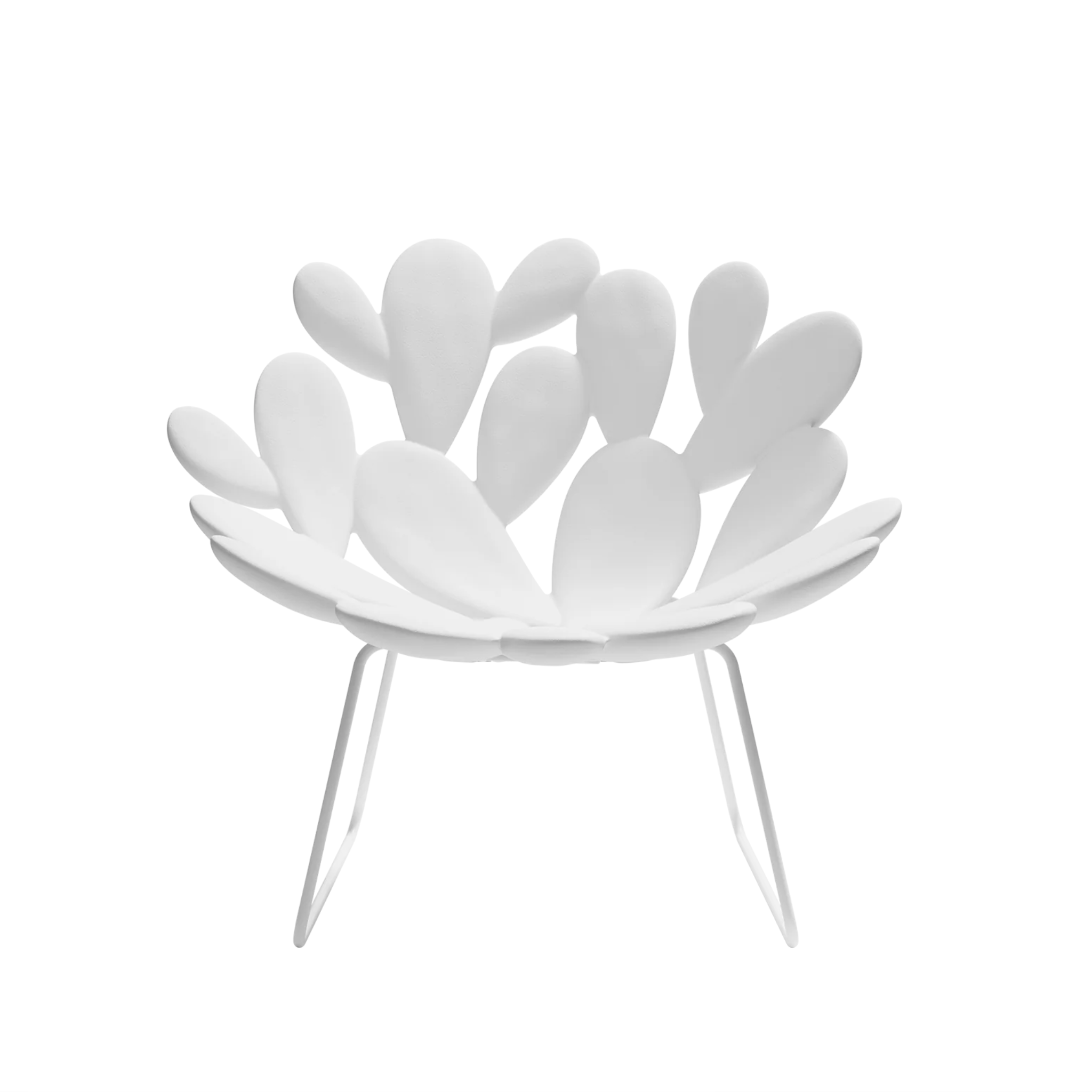 FILICUDI white garden armchair with sled base
