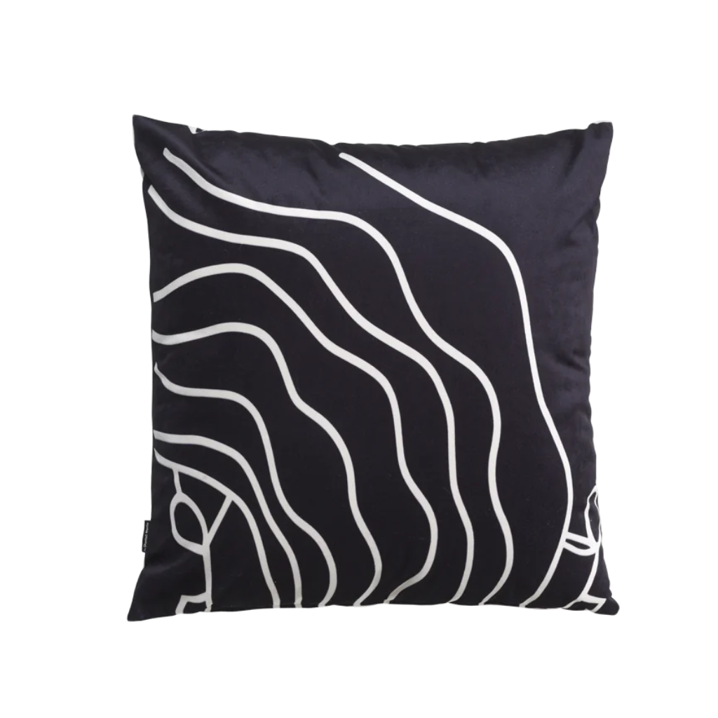 Double-sided Cushion SILENT SHADOWS black and white