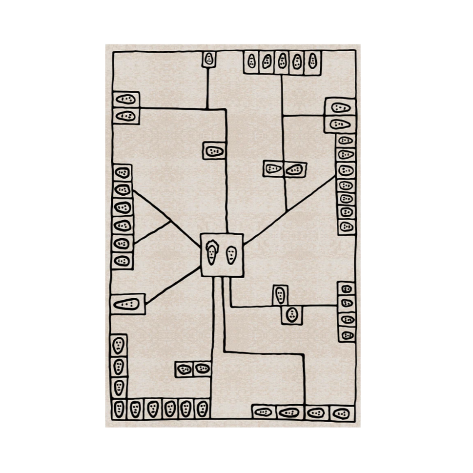 Rectangular rug MAP beige