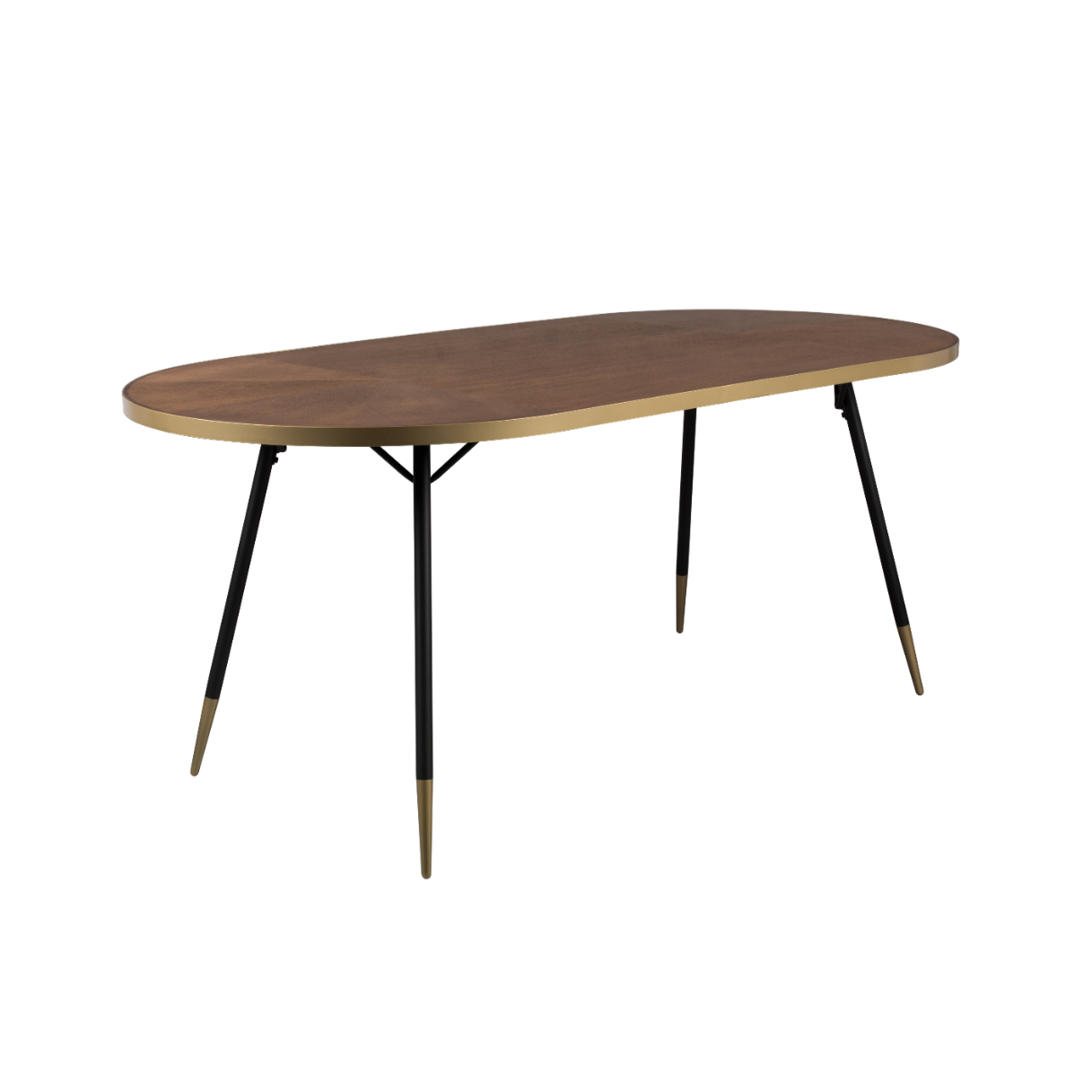 Stôl DENISE hnedý s čiernym podstavcom