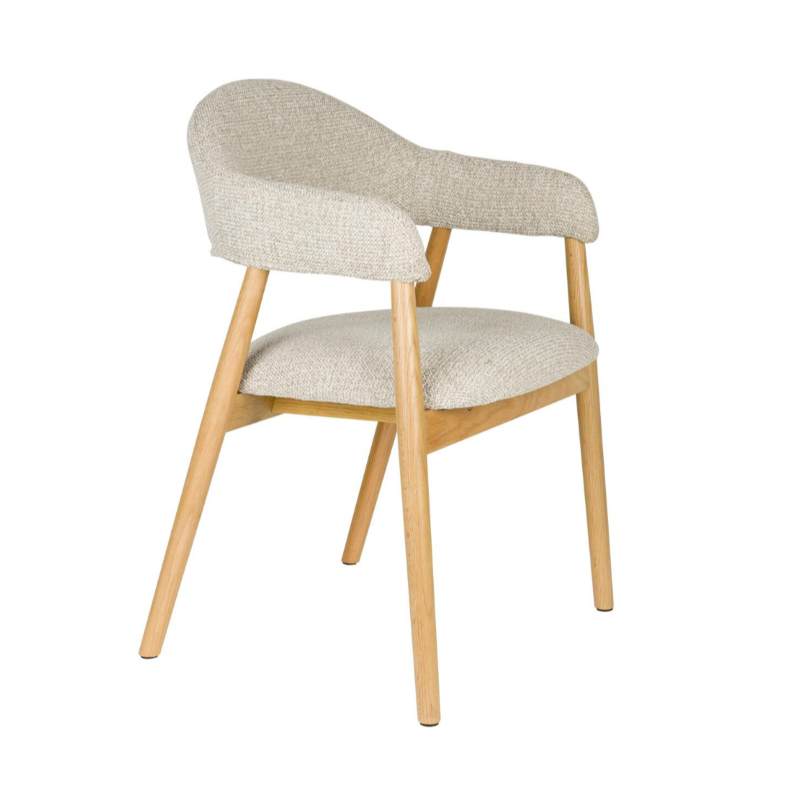 Stolička INDY svetlohnedá s drevenou základňou