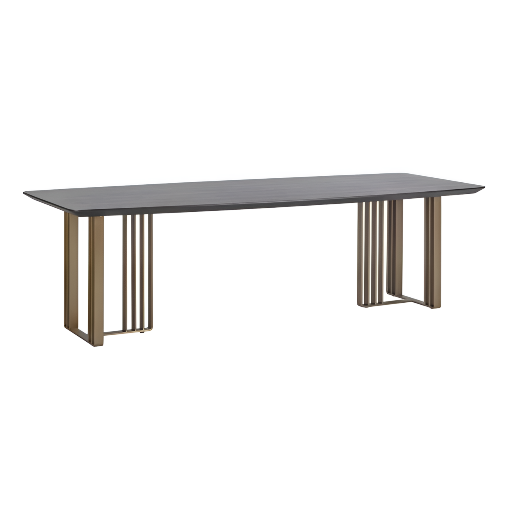 MAVERICK black table with brass base