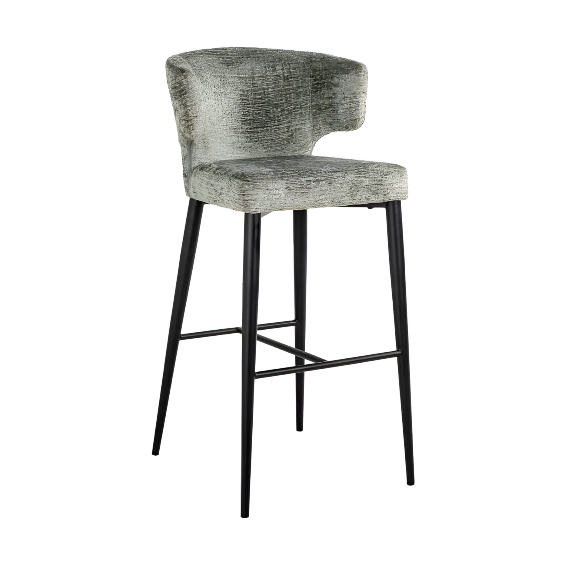 Hoker barowy TAYLOR szary z czarną podstawą