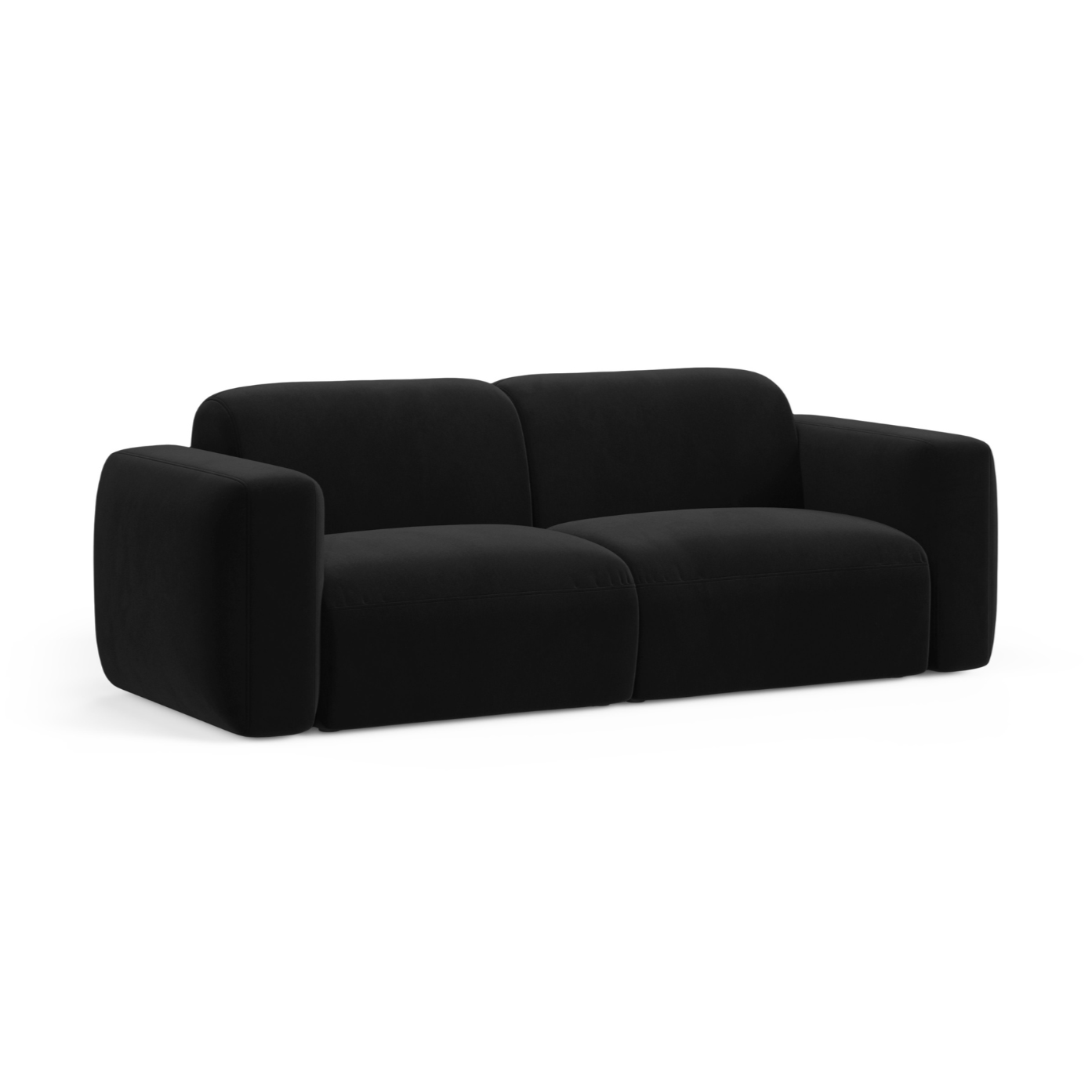 Sofa zamatová 3-osobová STRINO čierna