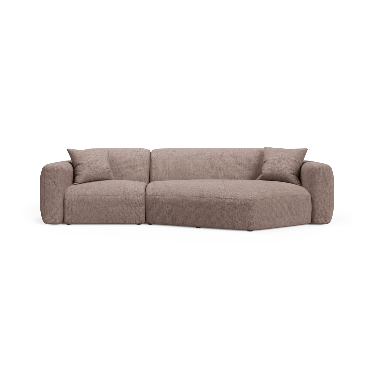 Right-sided corner sofa STRINO beige chenille