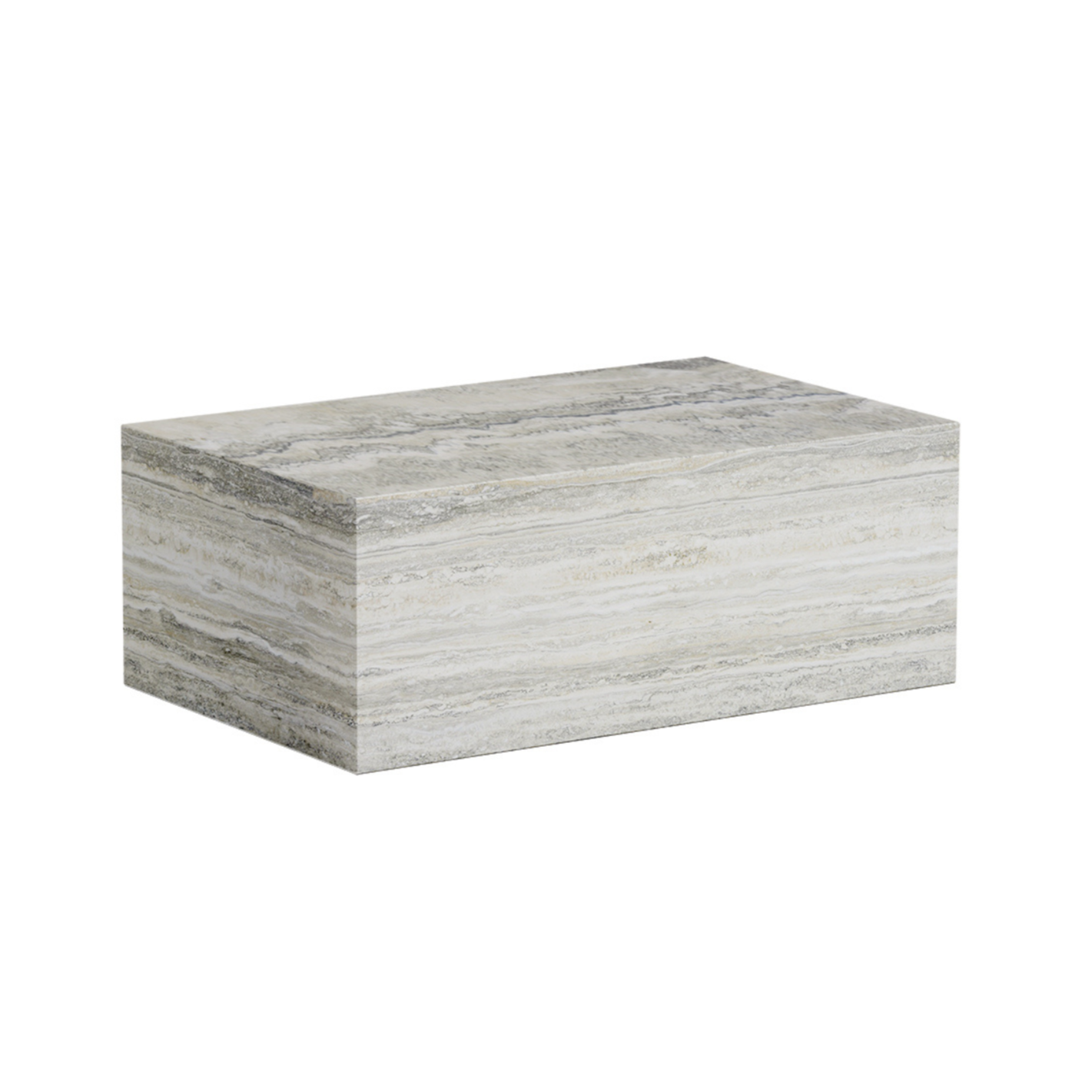 Kávový stolík CUBISM šedý travertín