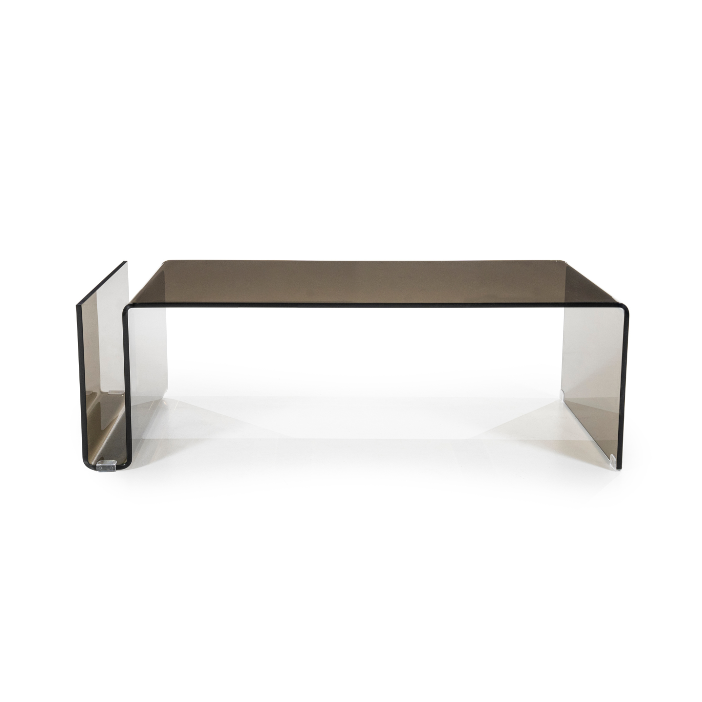 Stolik kawowy SHADOW brązowe szkło