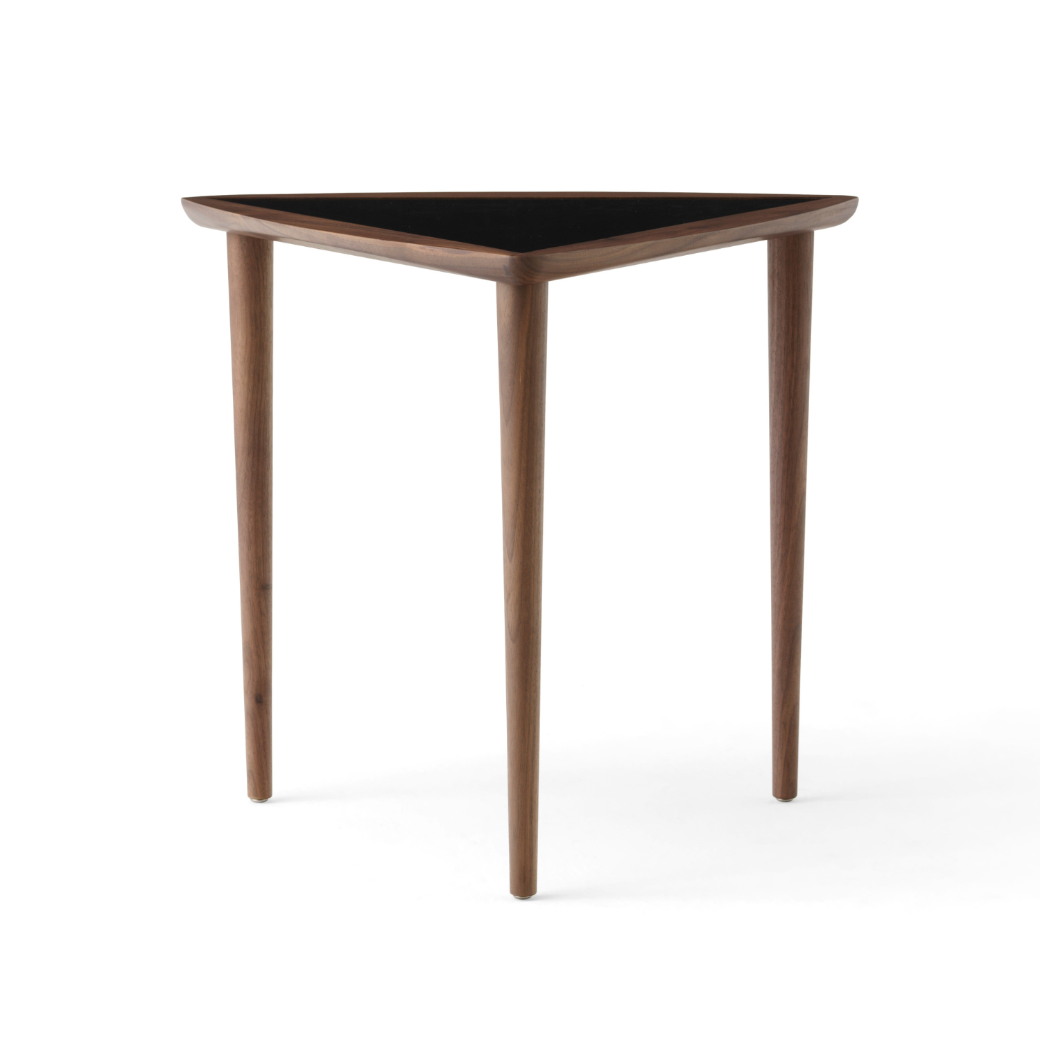 UMANOFF NESTING Side Table walnut wood with black top