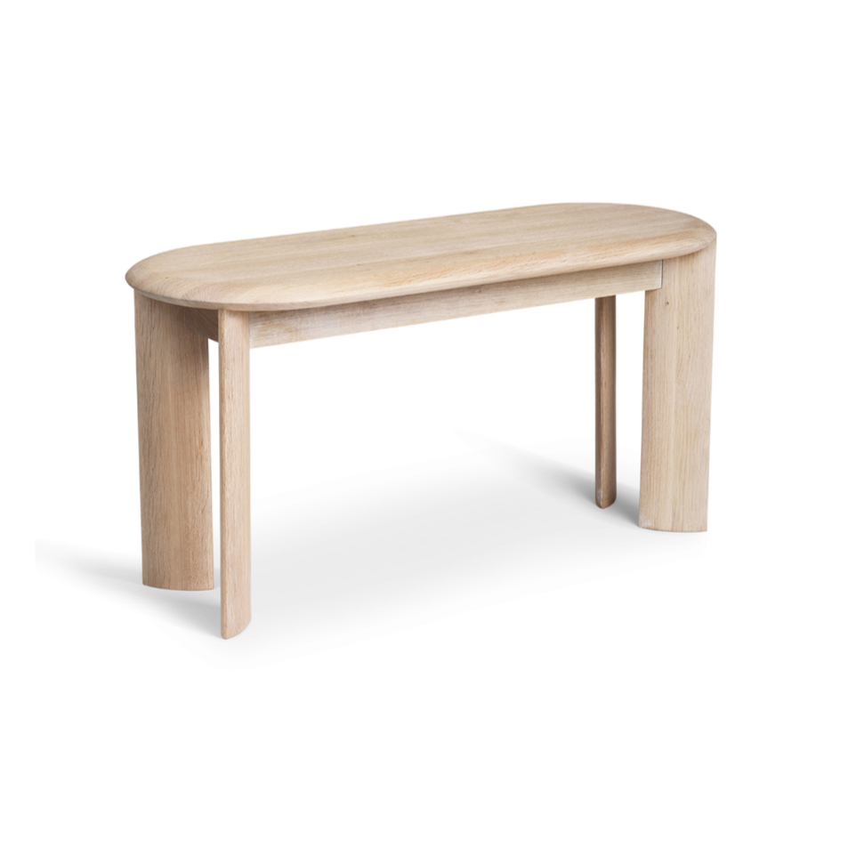 Lavica BEVEL bielený dub