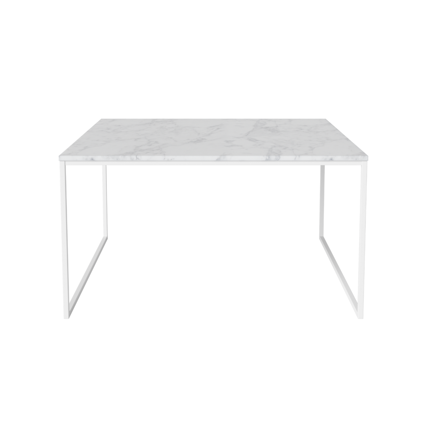 Kávový stolík COMO biela oceľová základňa