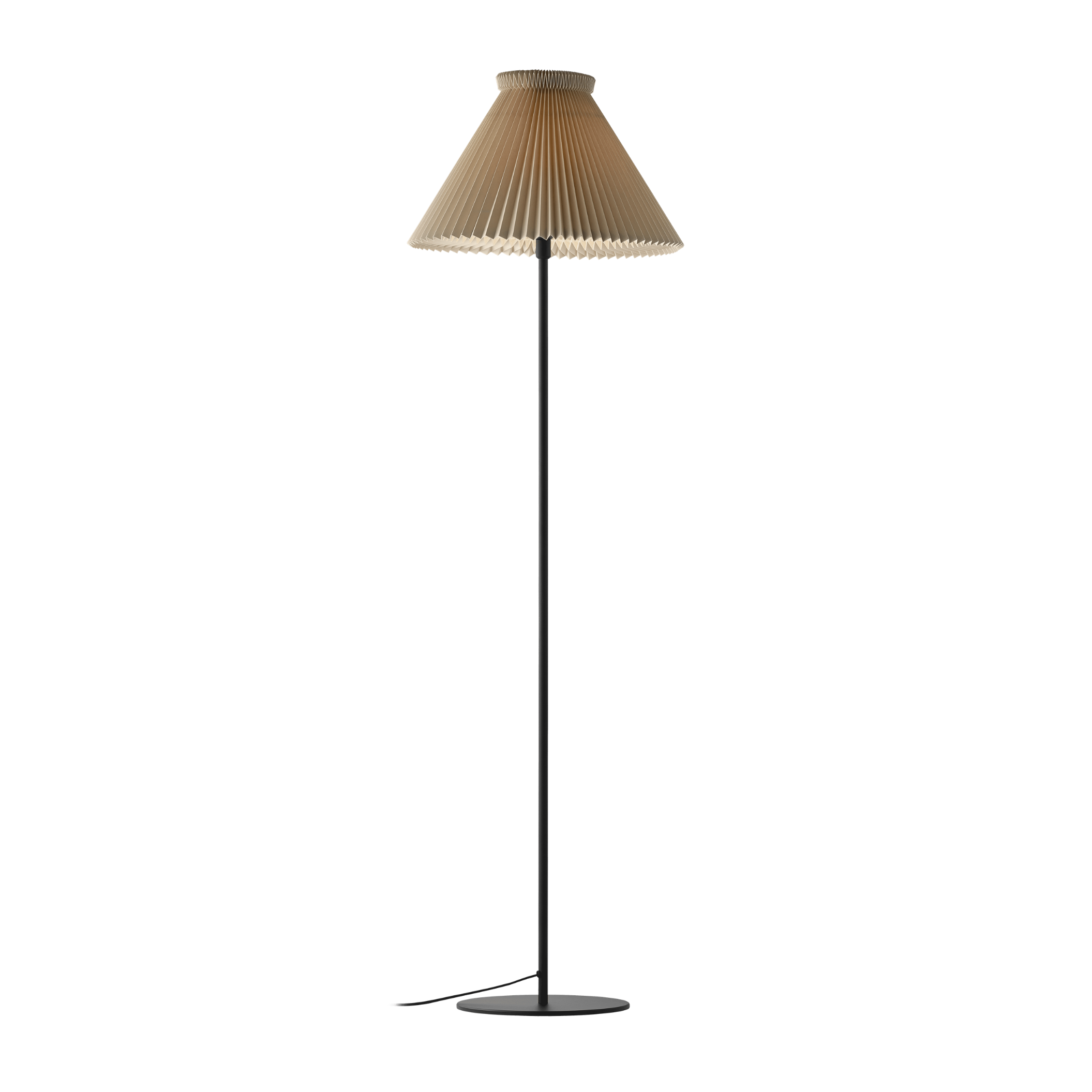 Floor lamp MODEL 334 buttery beige with black base