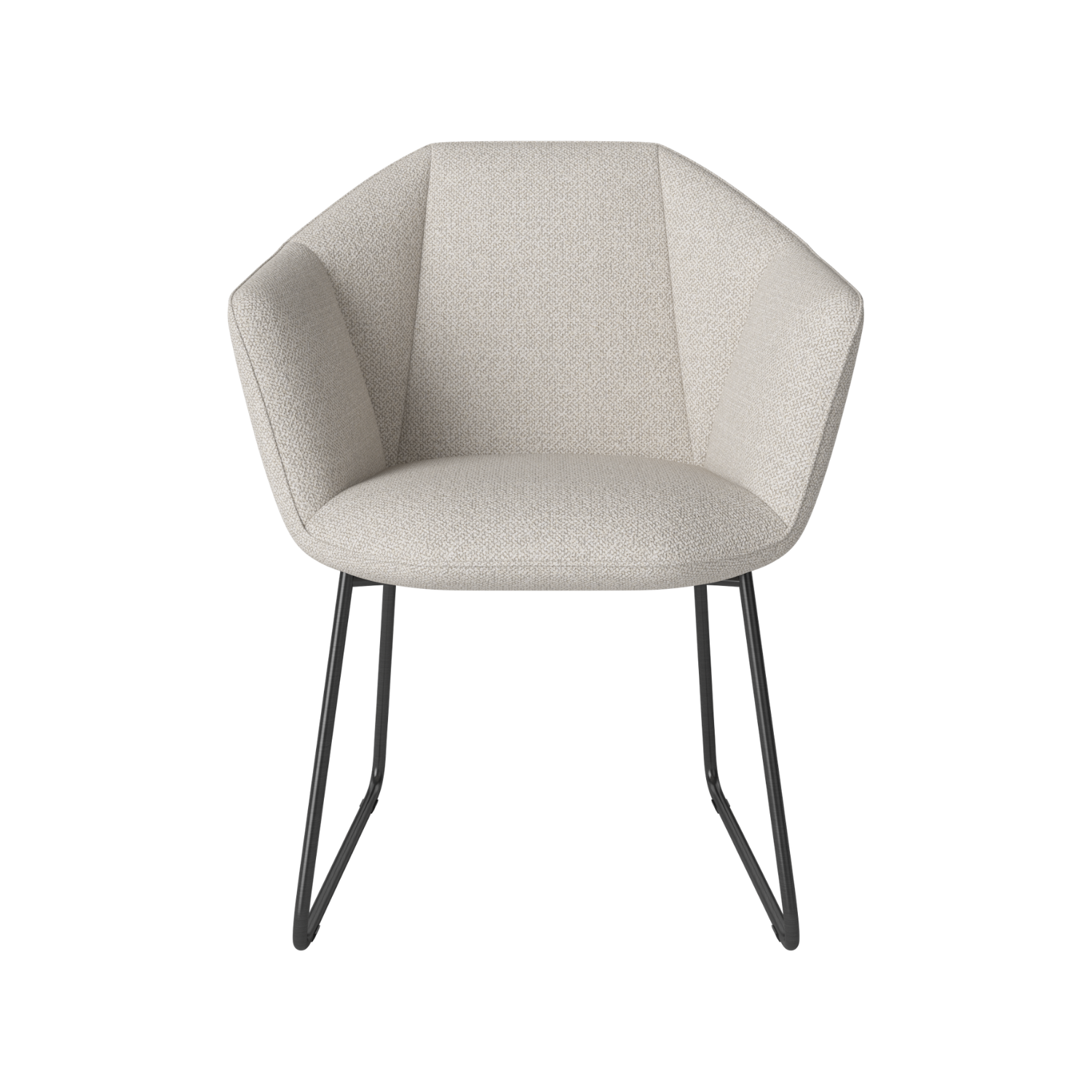 Stolička KIMONO s čierne lakovanou oceľovou základňou