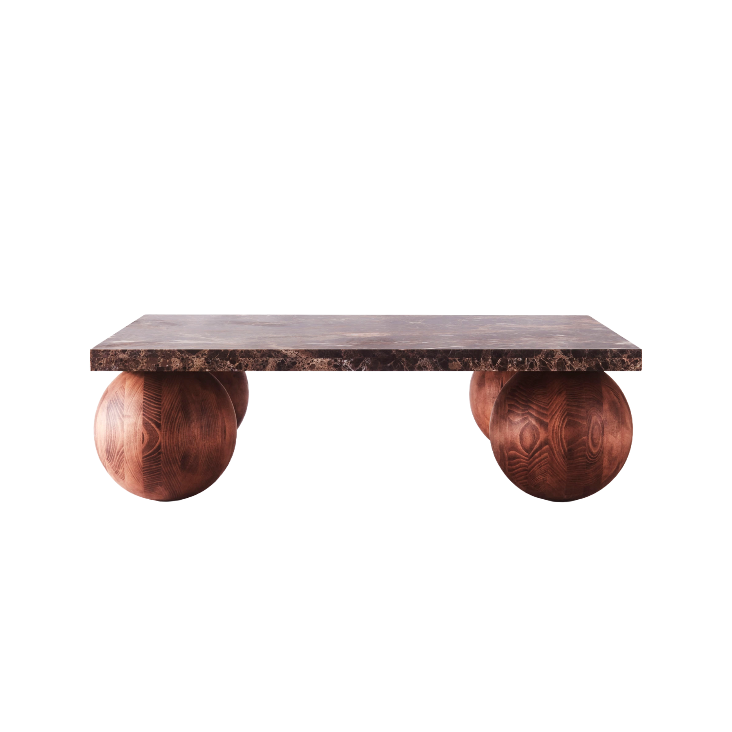 SPHERE Coffee Table Emperador Marble with Ash Base
