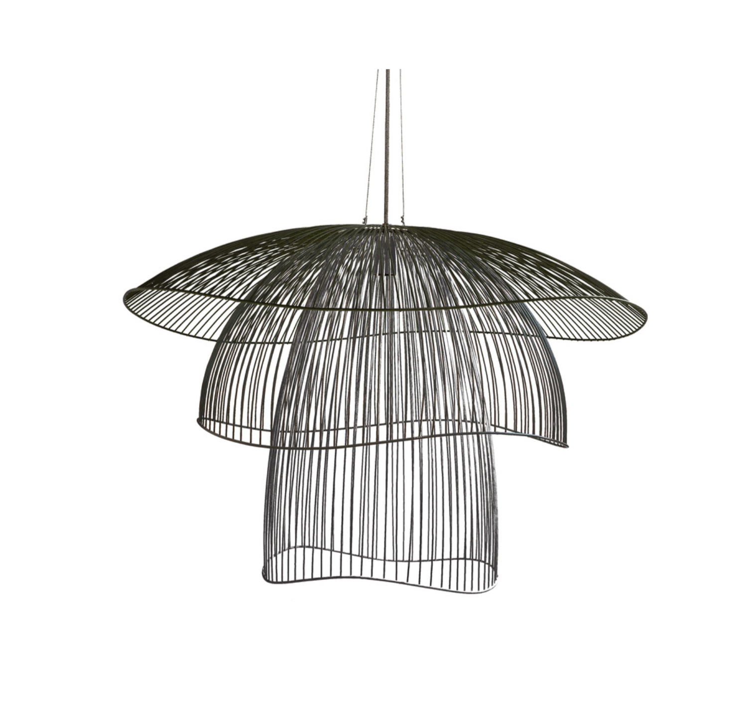 Závesná lampa PAPILLON čierna