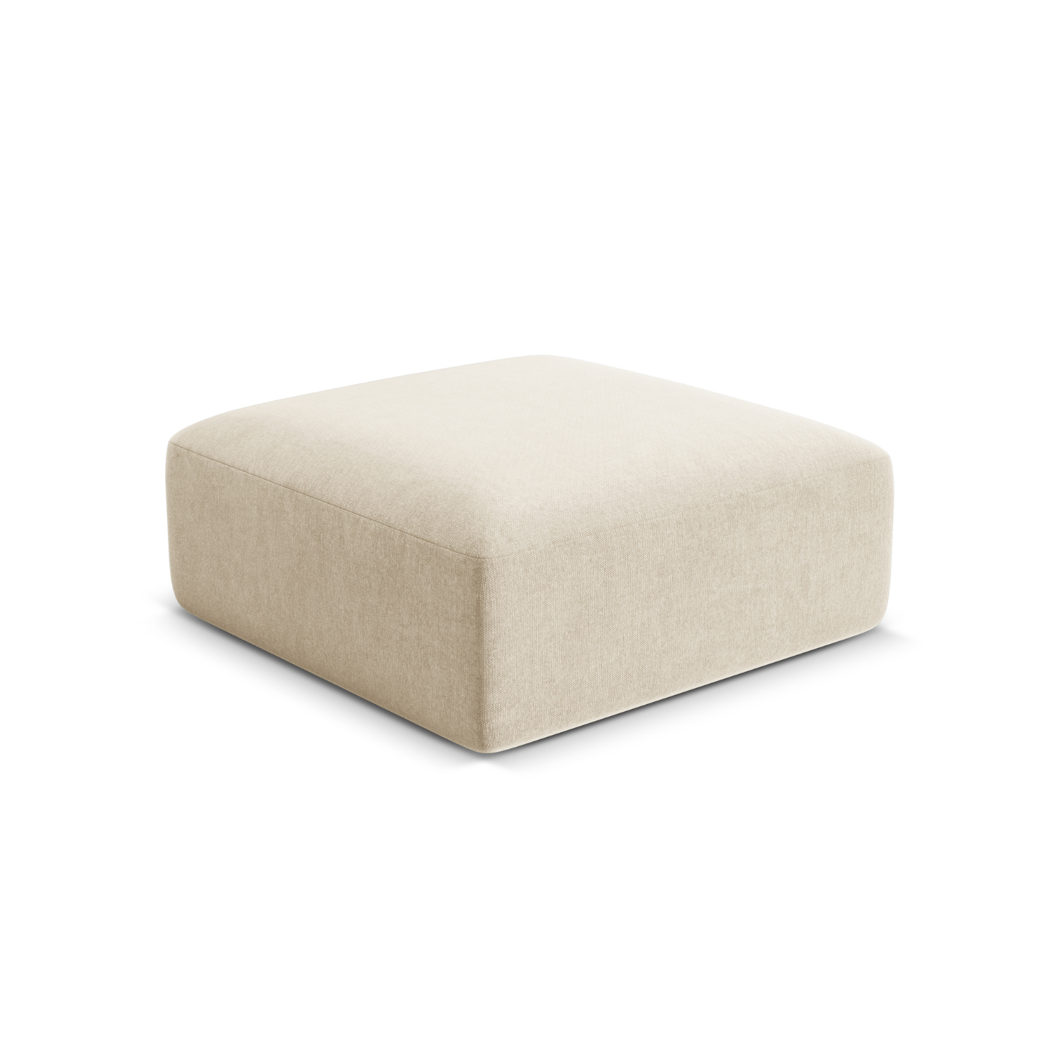 Velvet Pouf CAMPI Light Beige