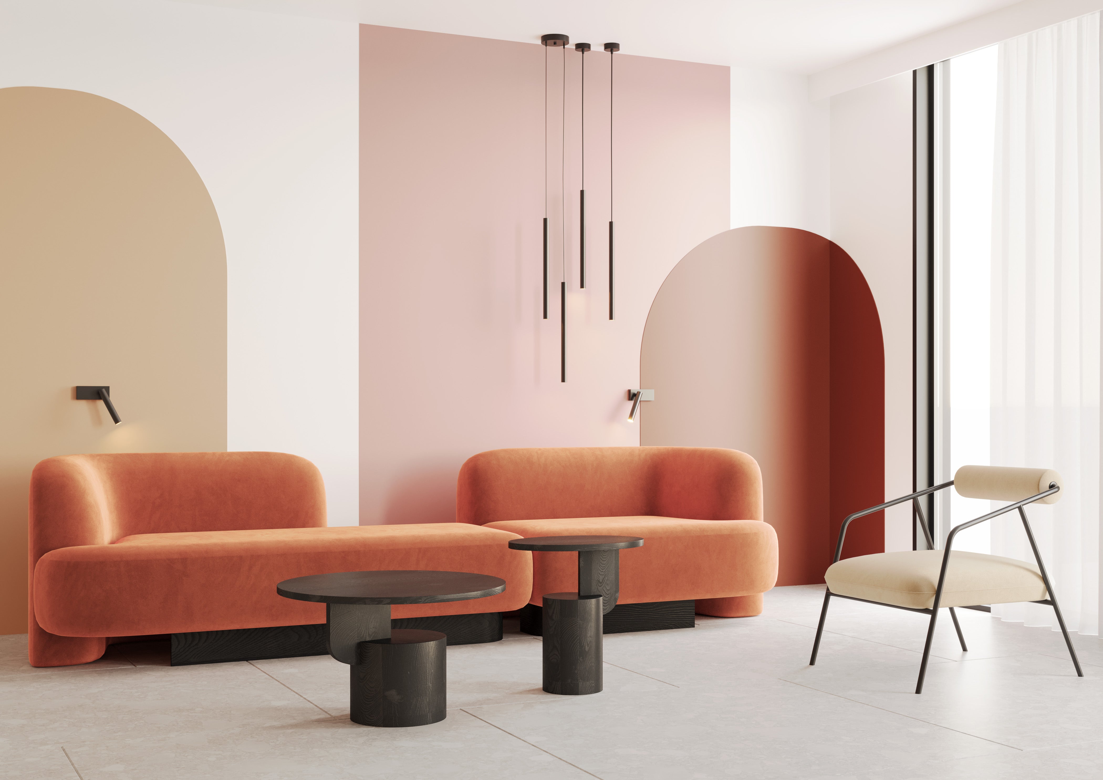 ROLL black pendant lamp