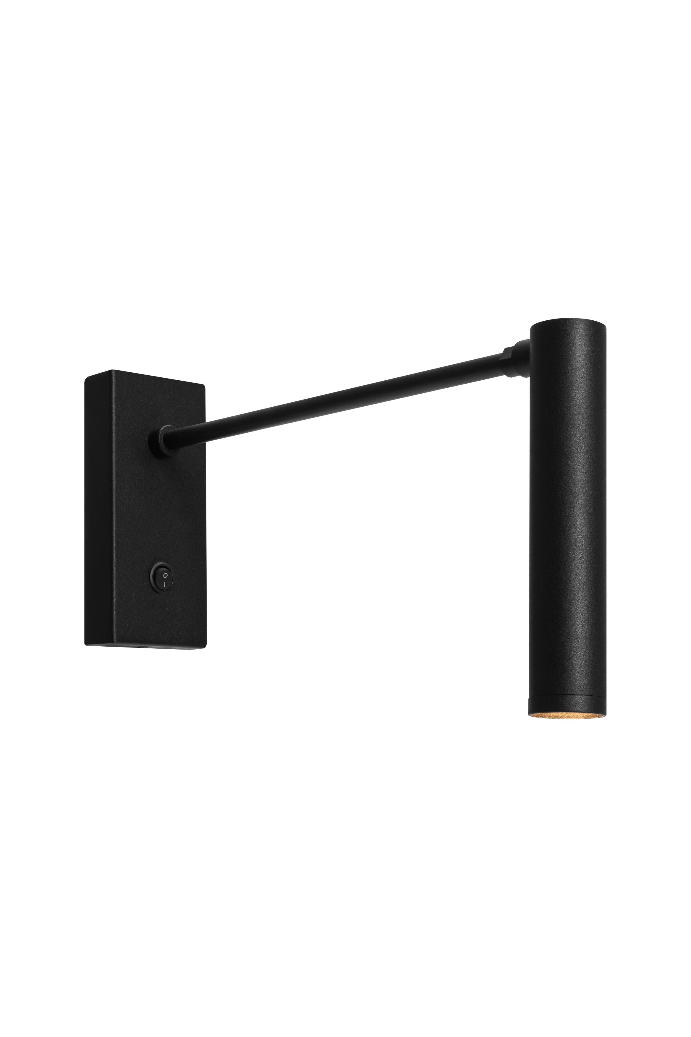 Nástenné svietidlo na nastaviteľnom ramene ROLL čierne