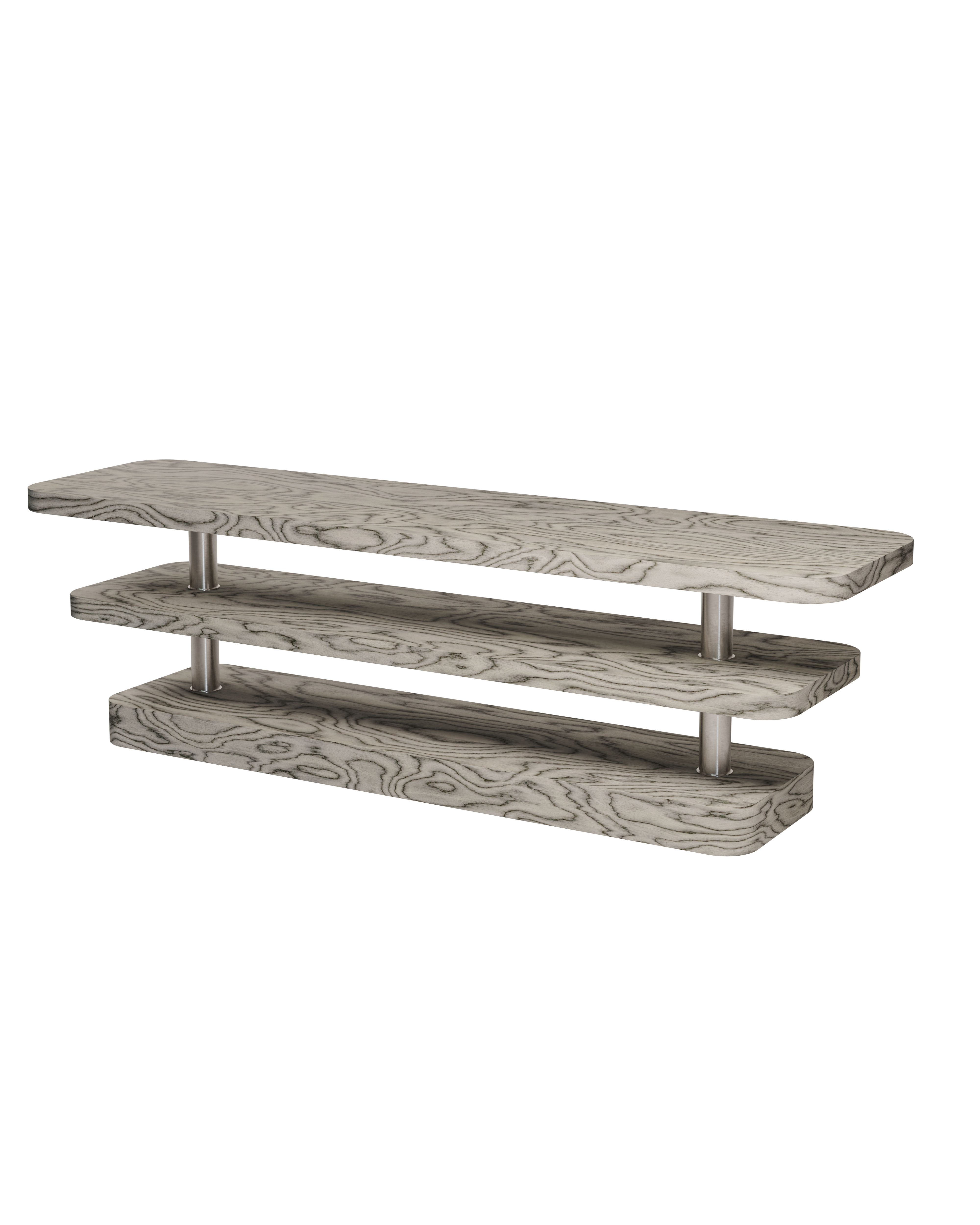 Televízna skrinka REL dyha Sottsass so železnými prvkami