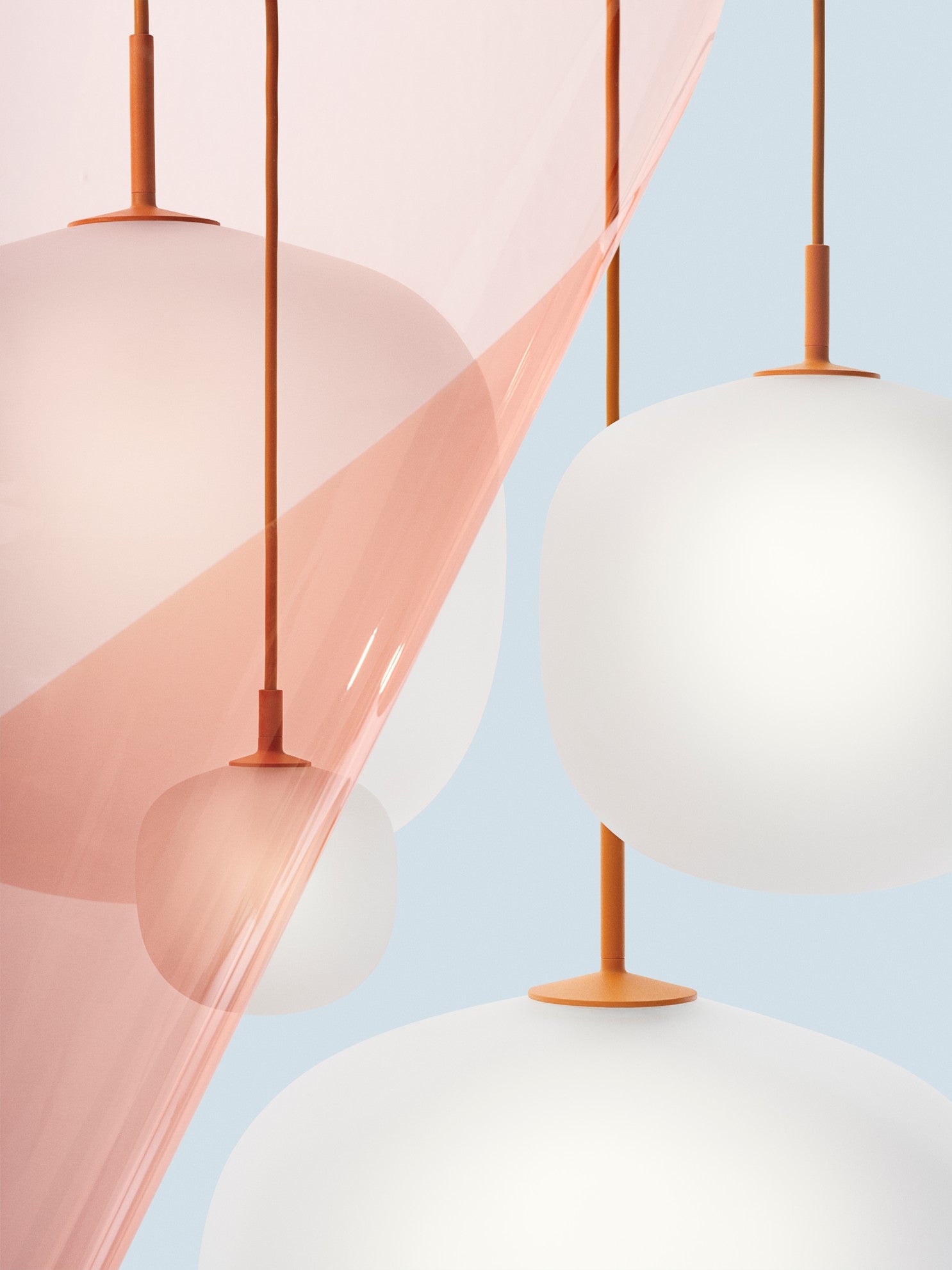 Závesná lampa RIME oranžová