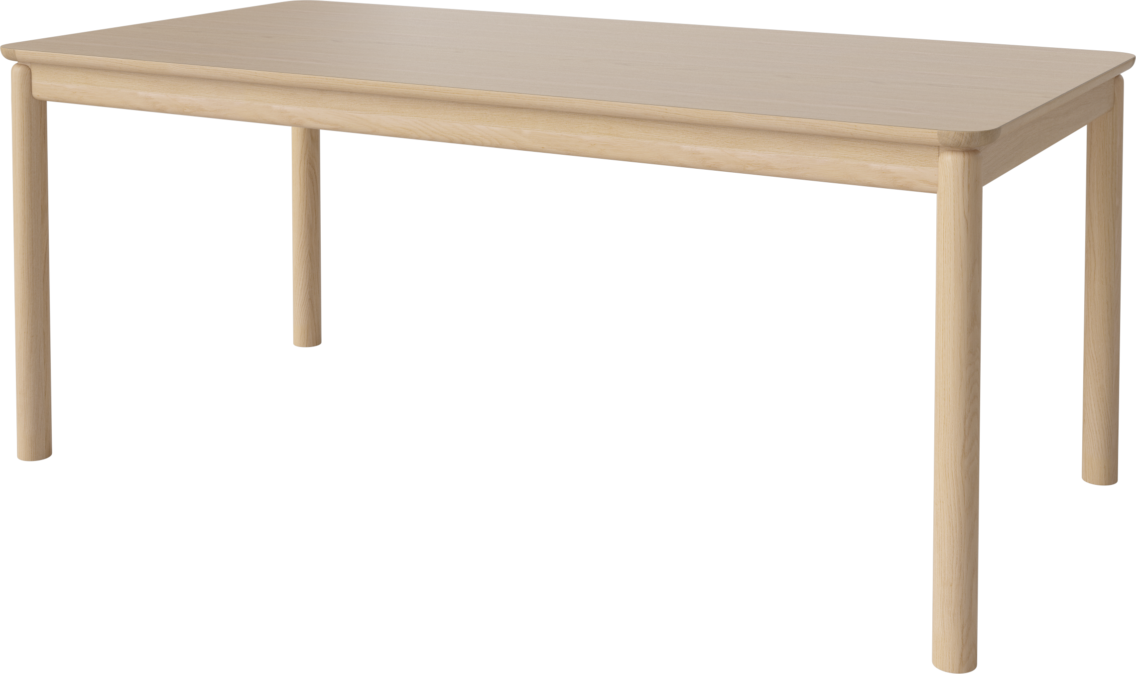 Stôl RONYA bielený dubový dyha s bieleným podstavcom