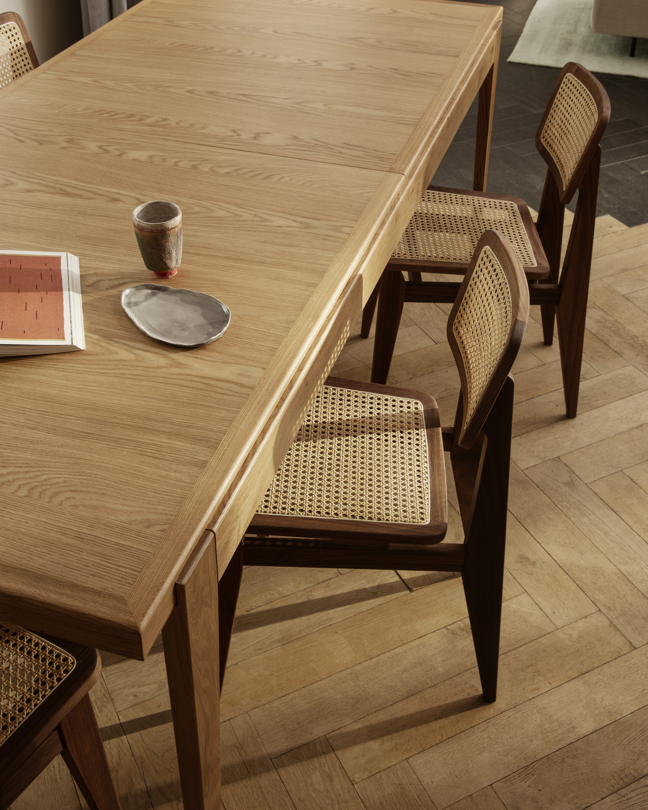 Extendable table S-TABLE oak wood