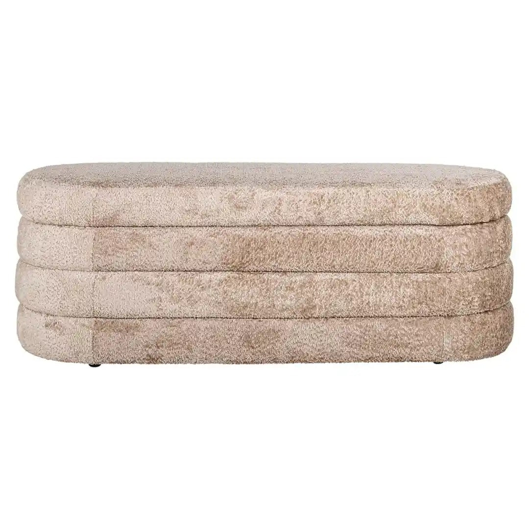 CAMILLE beige storage pouf