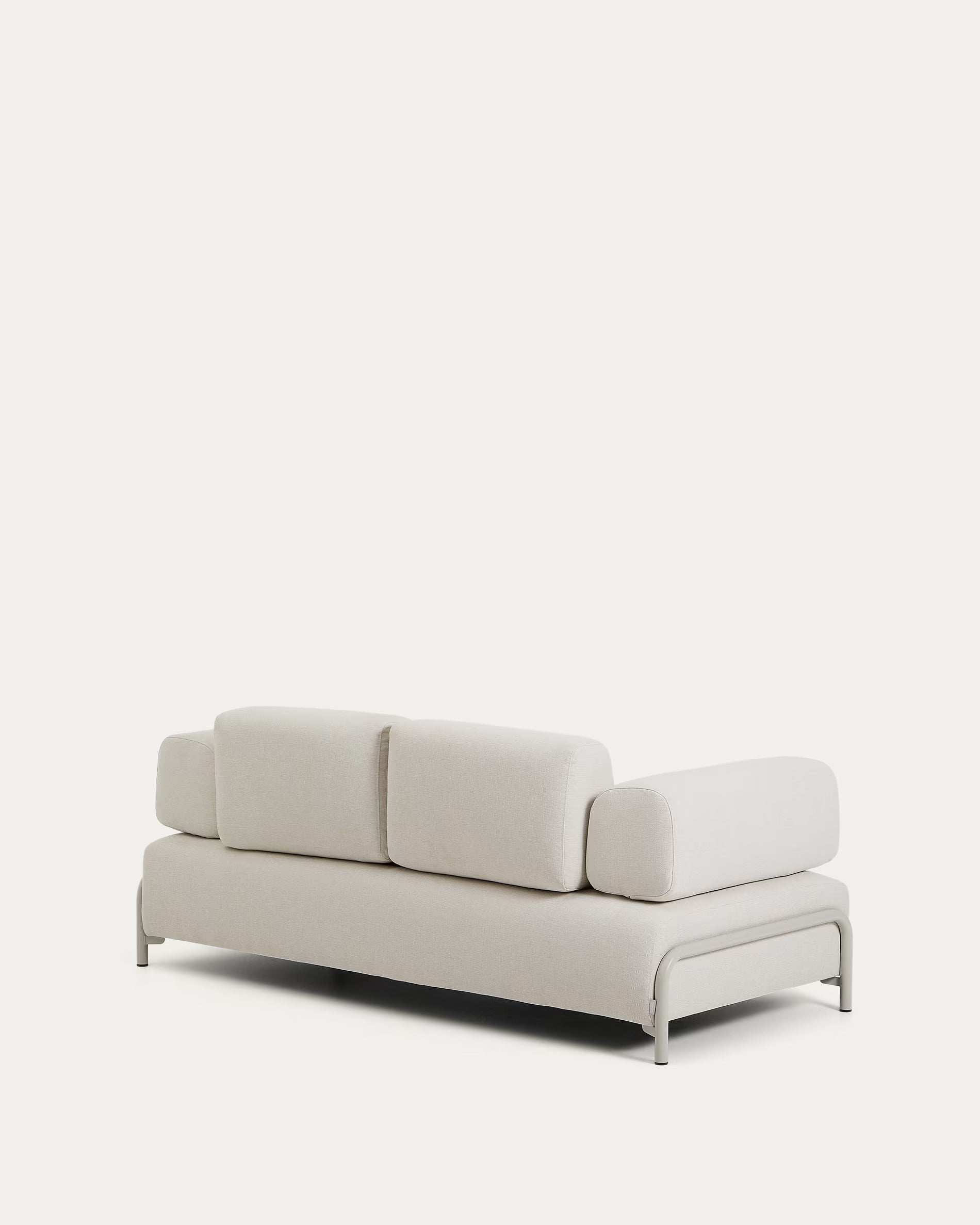 2-seater sofa with armrests COMPO beige with beige base