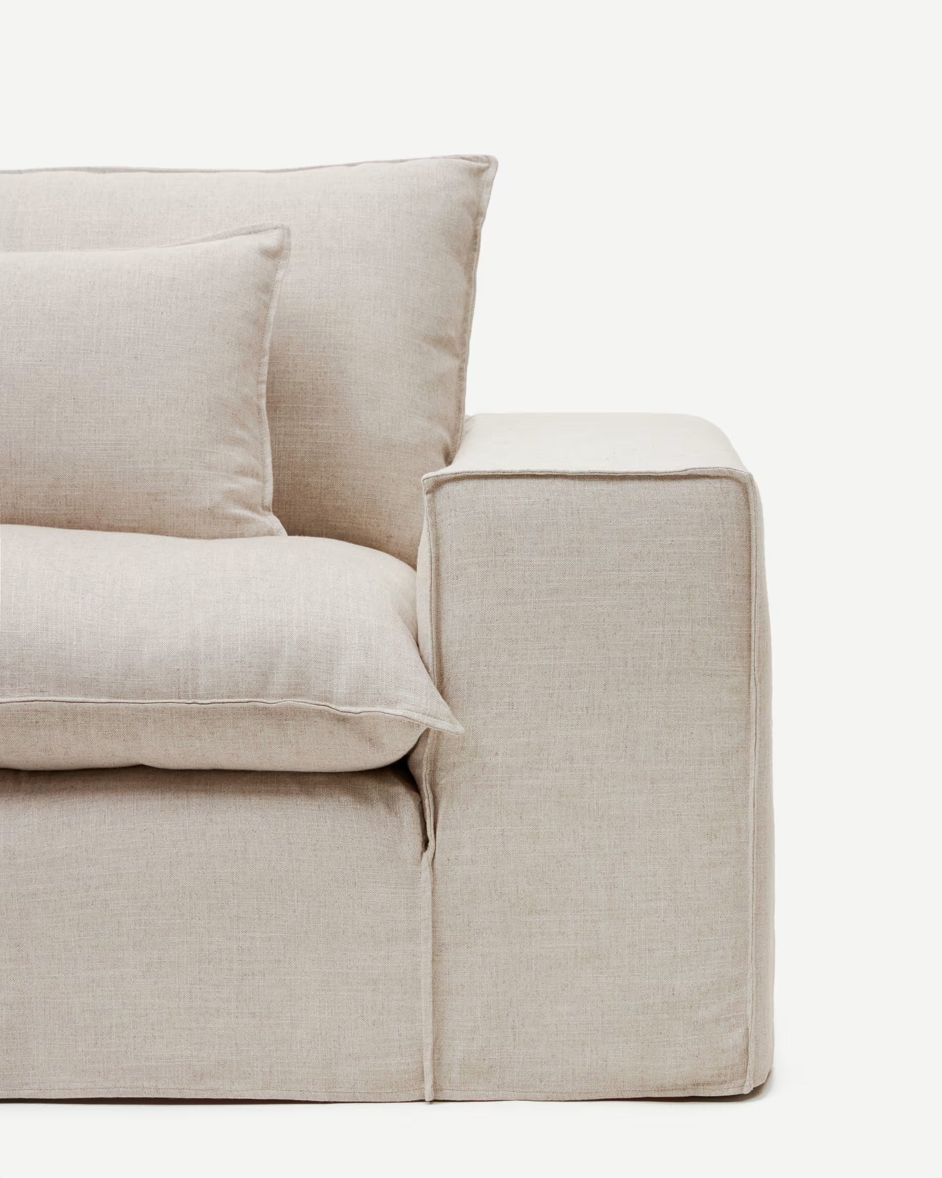 ANARELA Beige 2-Seater Sofa Cover