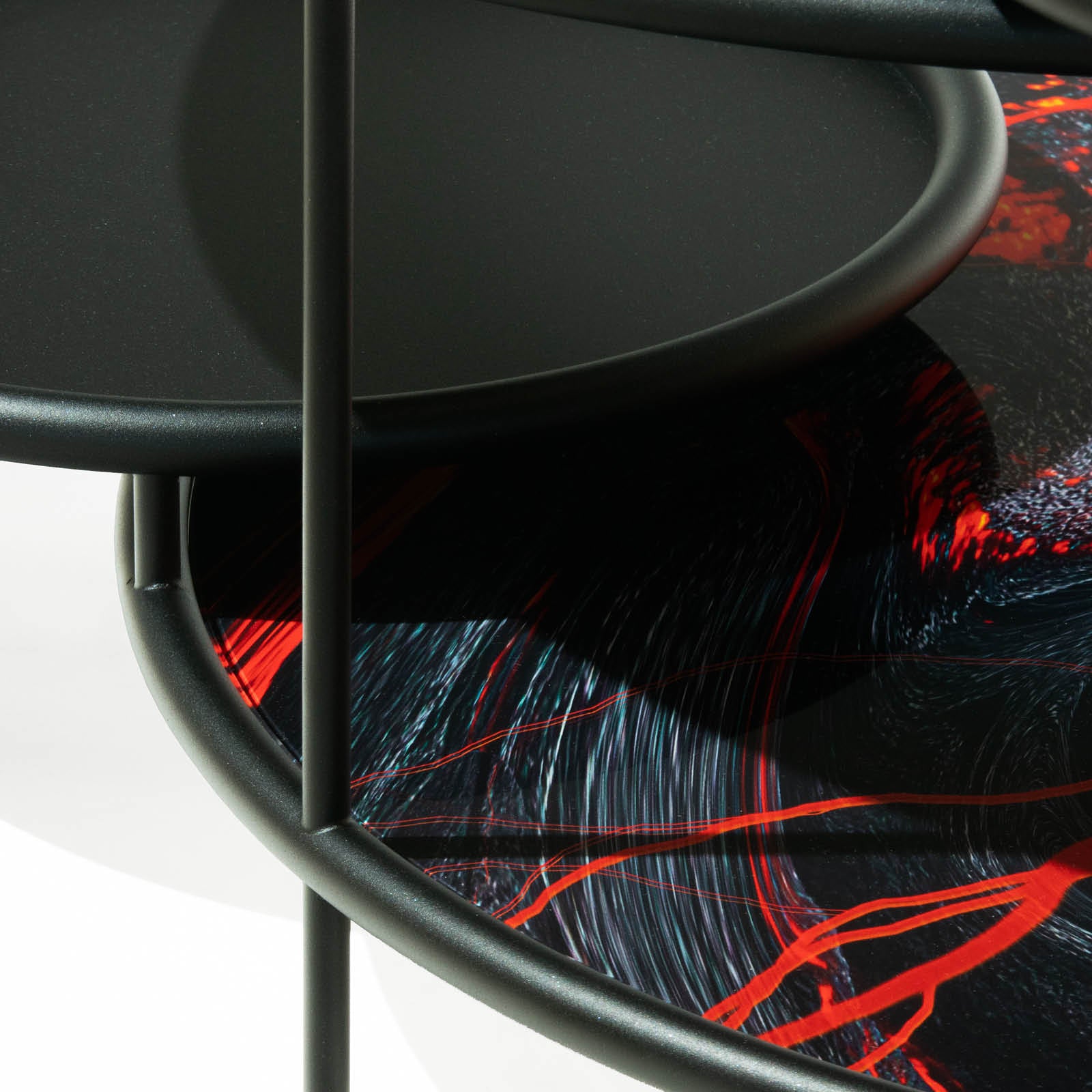 Kávový stolík SANGAKU z farebného skla