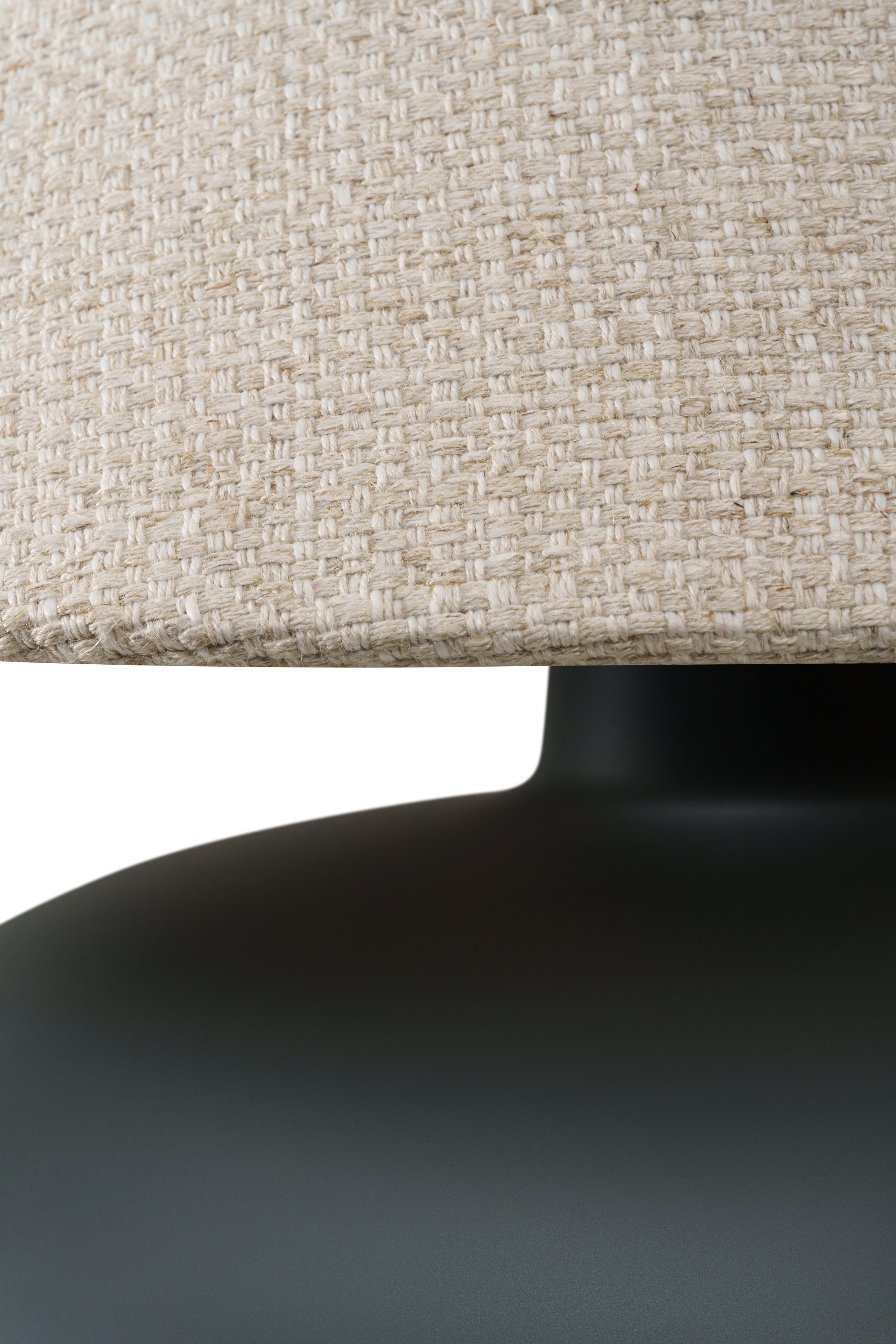 Lampa stołowa SAWA NATUR jasnobeżowa tkanina o grubym splocie