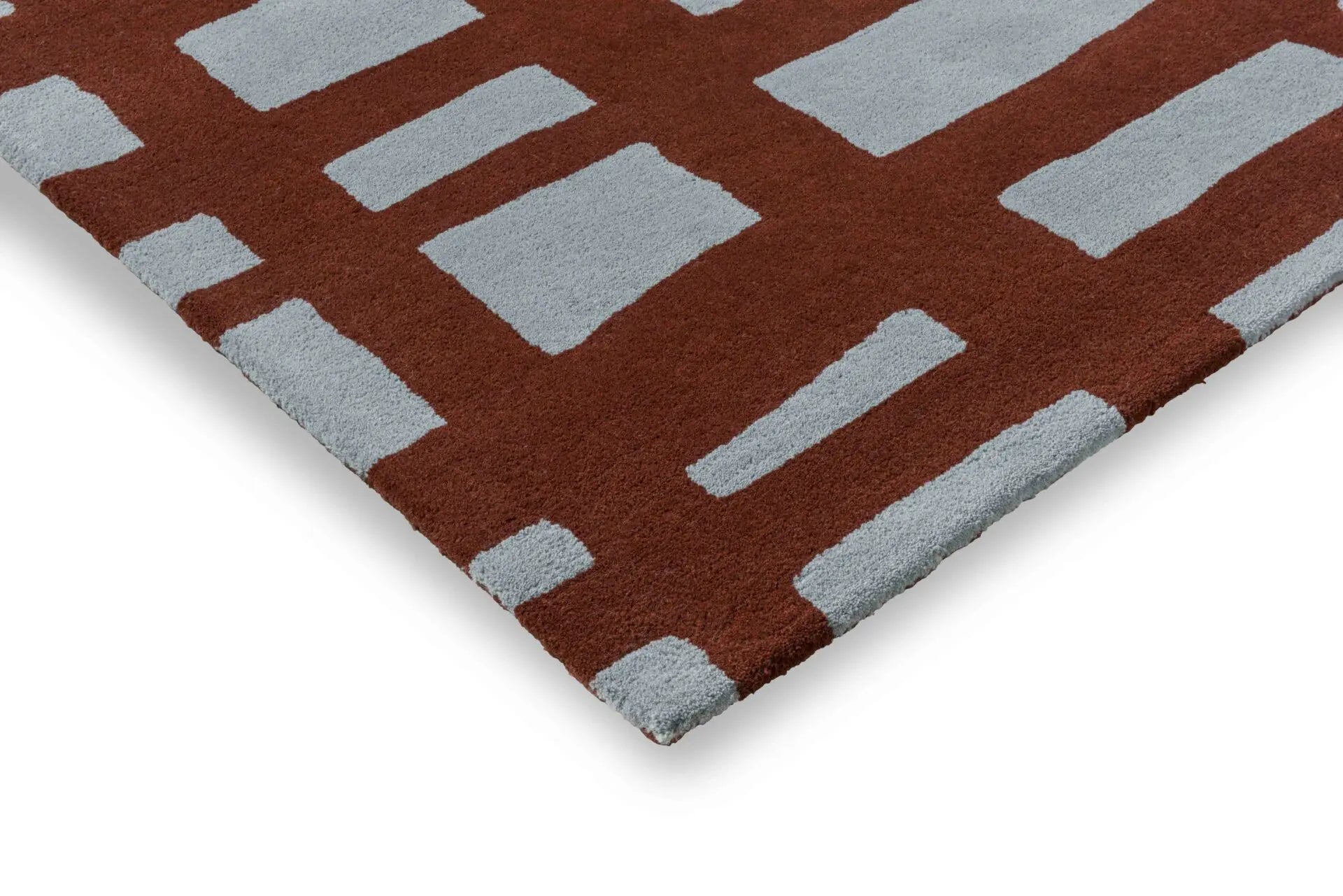 Koberec ARLO BRICK bordový so šedou