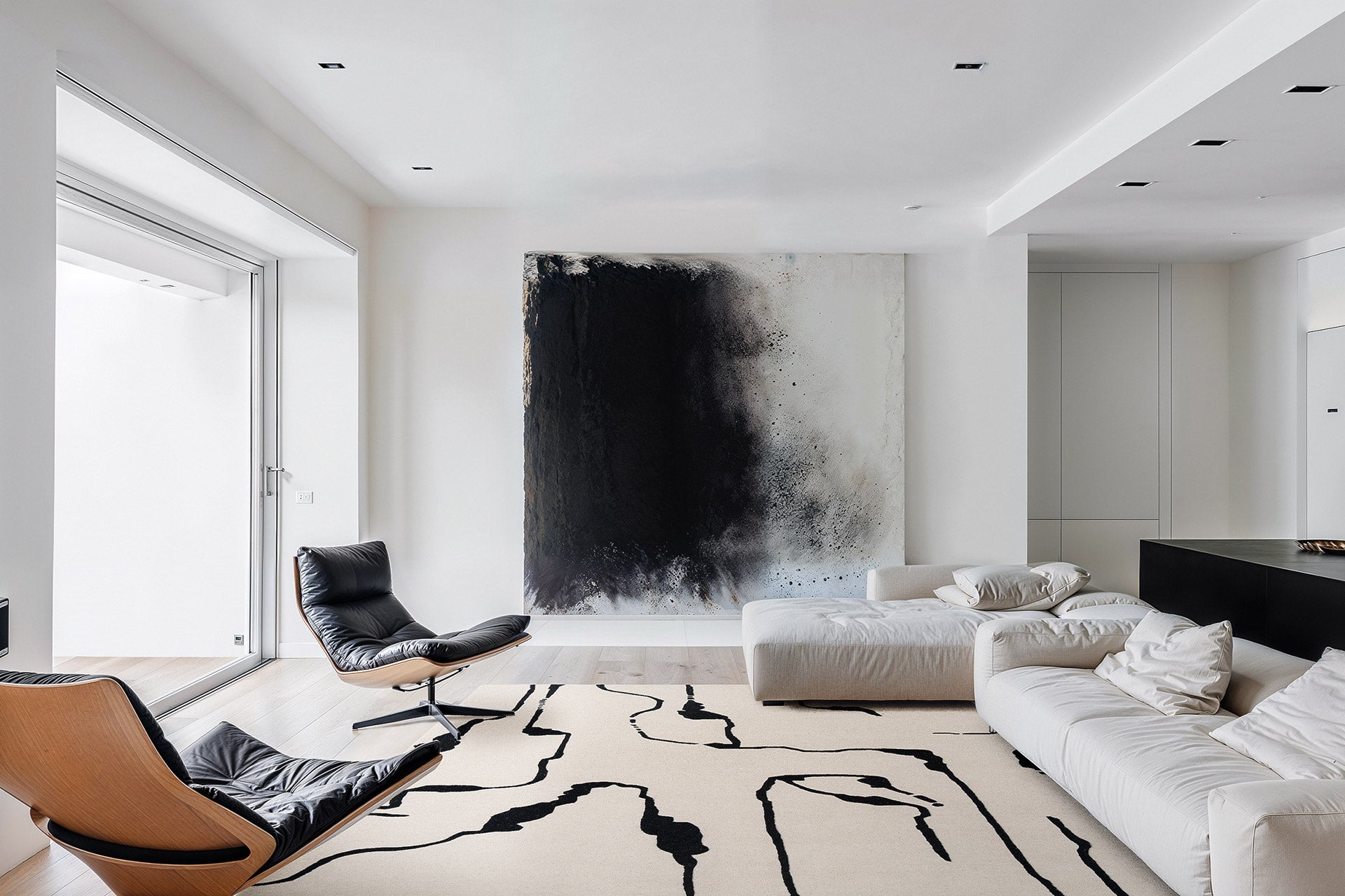 CANYON SHAPES Rug Dark Green