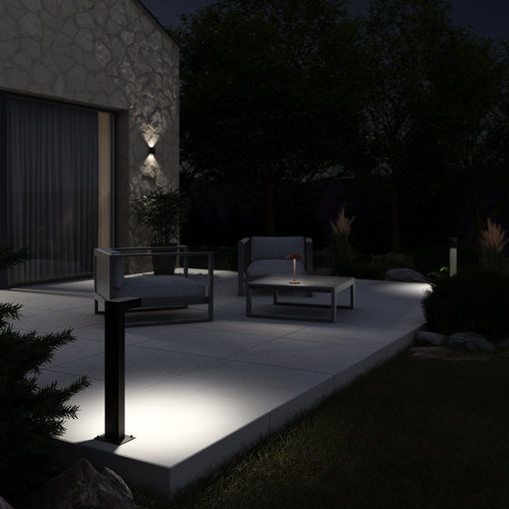 Lampa podłogowa zewnętrzna SLUP czarny