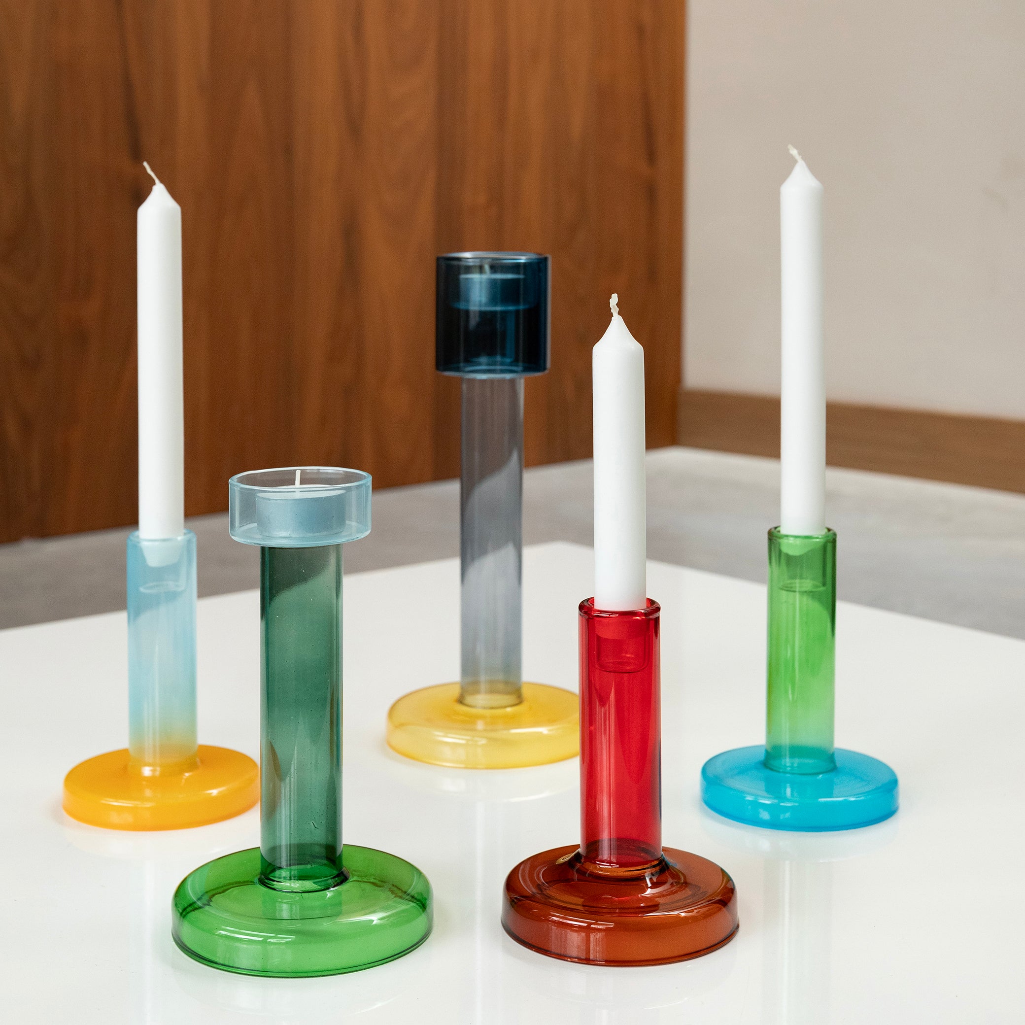 Svietnik BOLE žltý s modrým