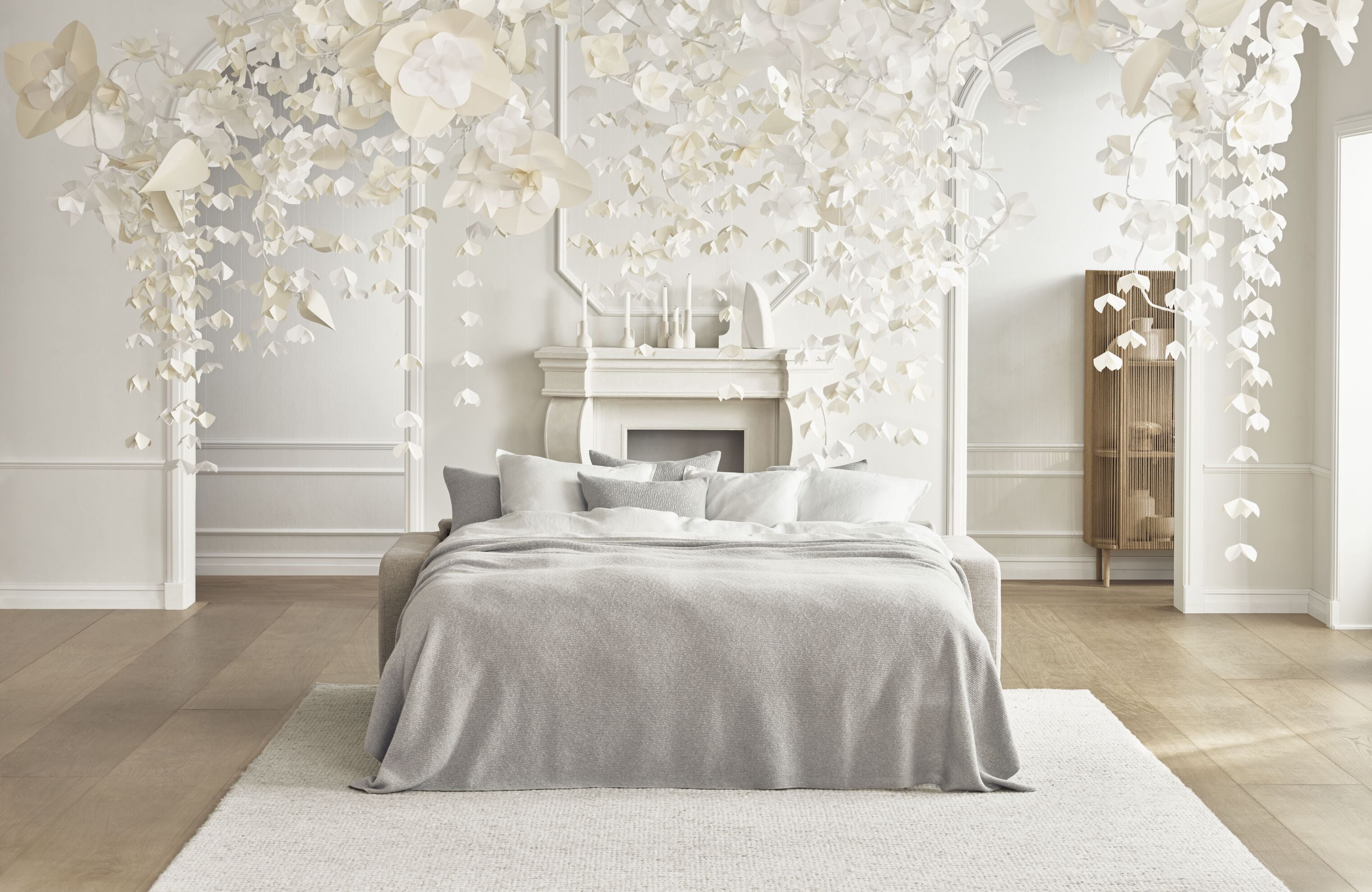 Sofa sofa 2.5 scandinavia base of bleached oak wood