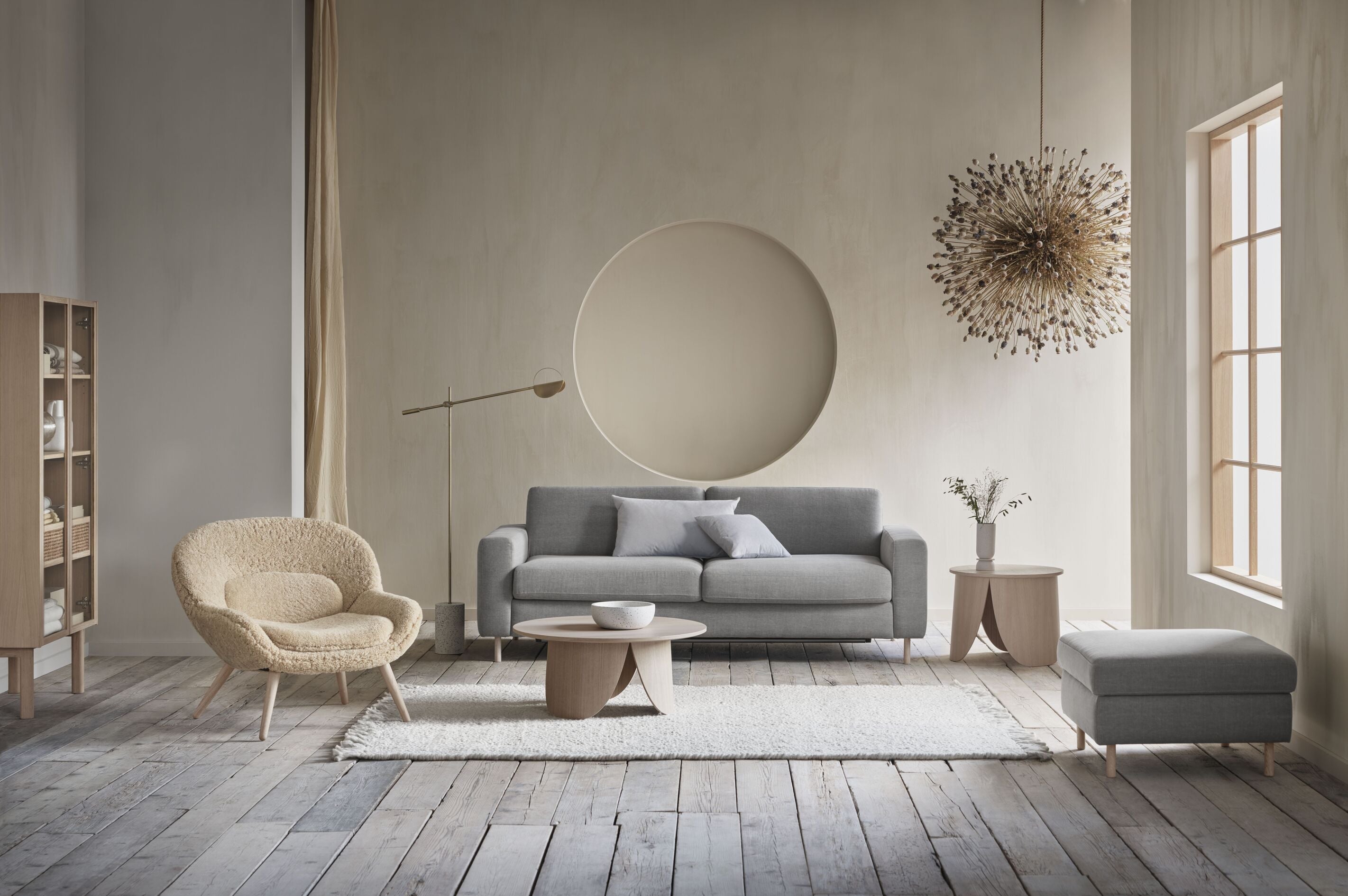 PEYOTE coffee table bleached oak veneer - display model