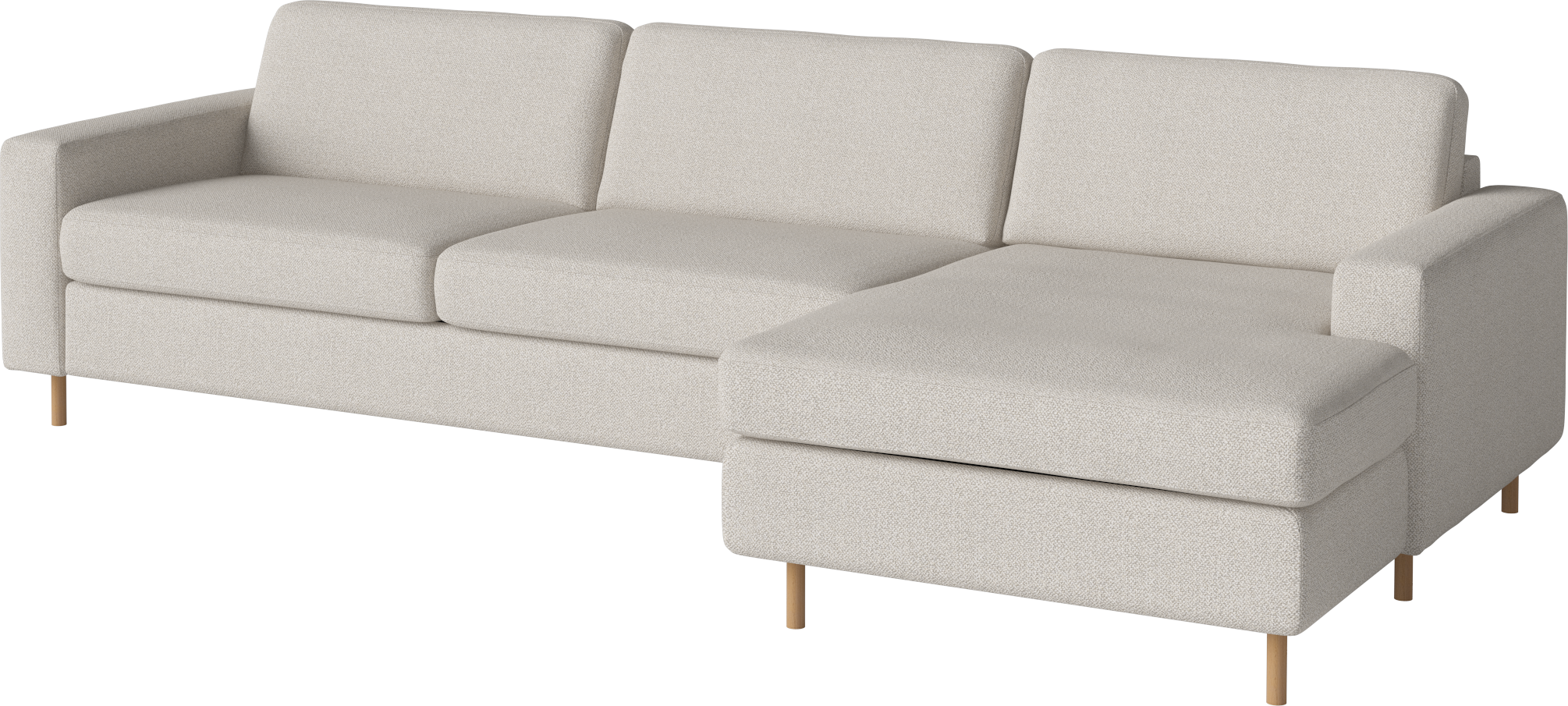 Randinavia right-sided 3-person corner sofa with an oak base