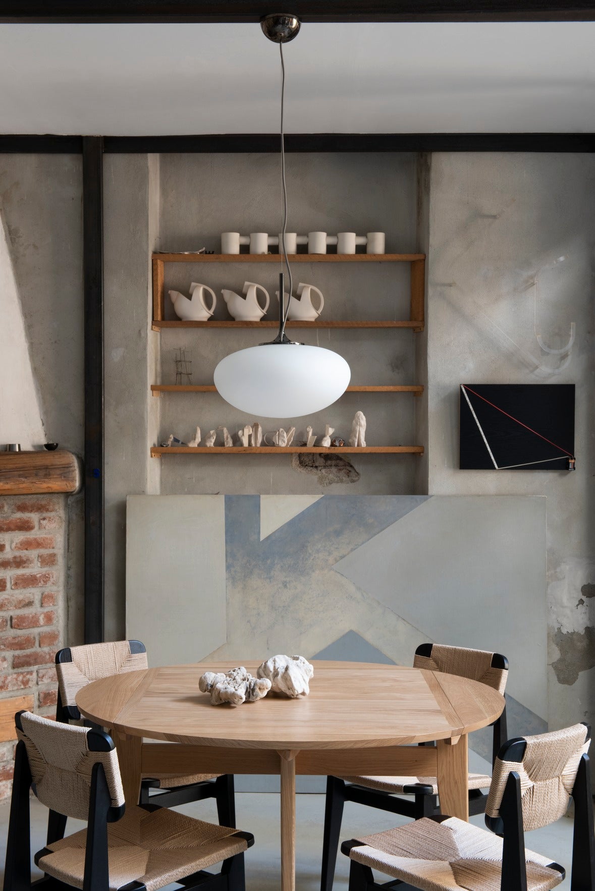 Závesná lampa STEMLITE krémová